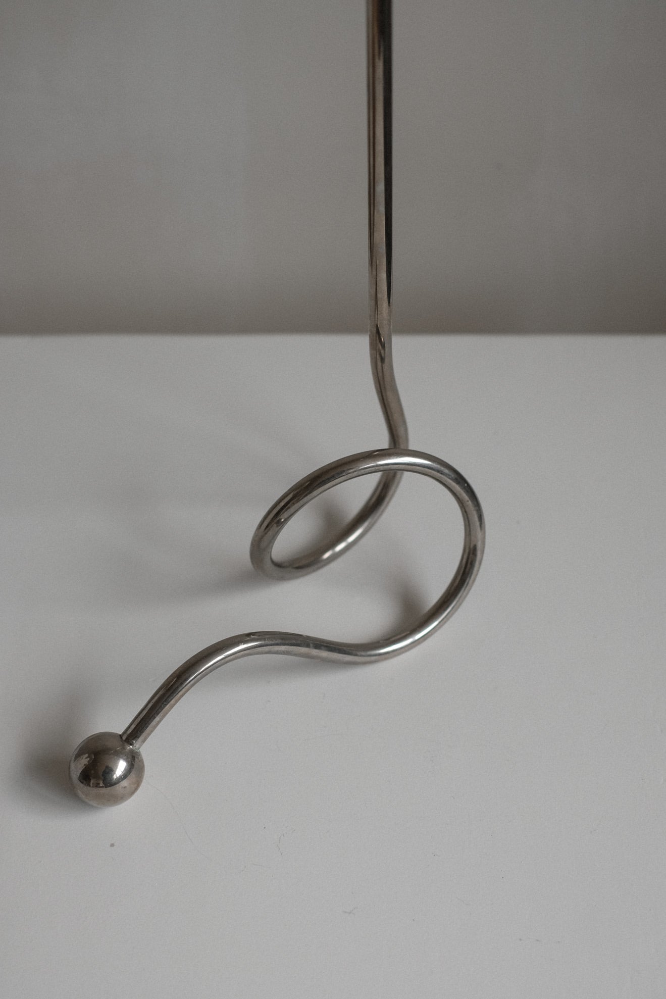 Chrome Candle Holder by Guido Niest — top view of polished chrome base