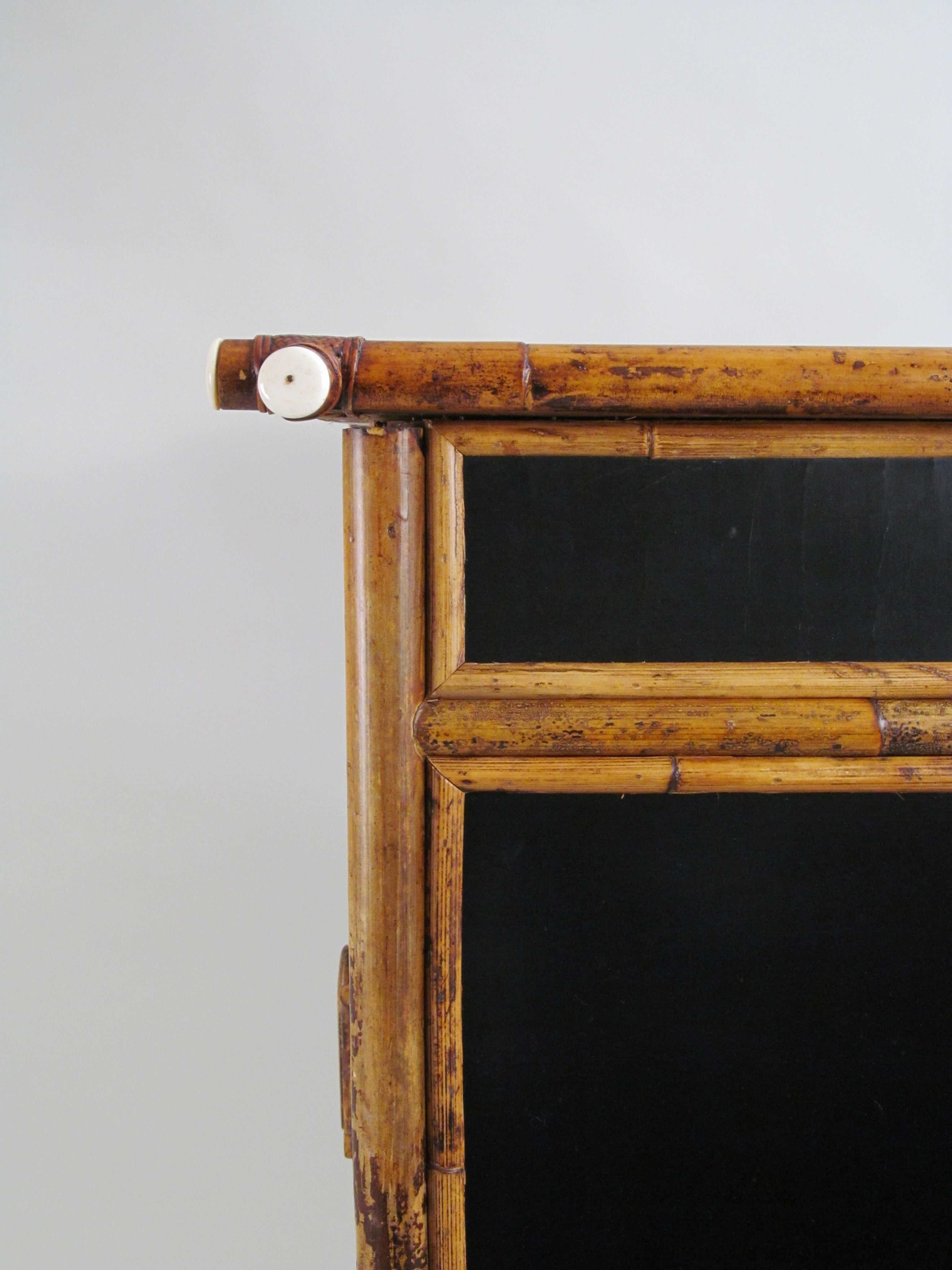 Cabinet by E.Murio Manila, c1980's — close-up of bamboo frame detail