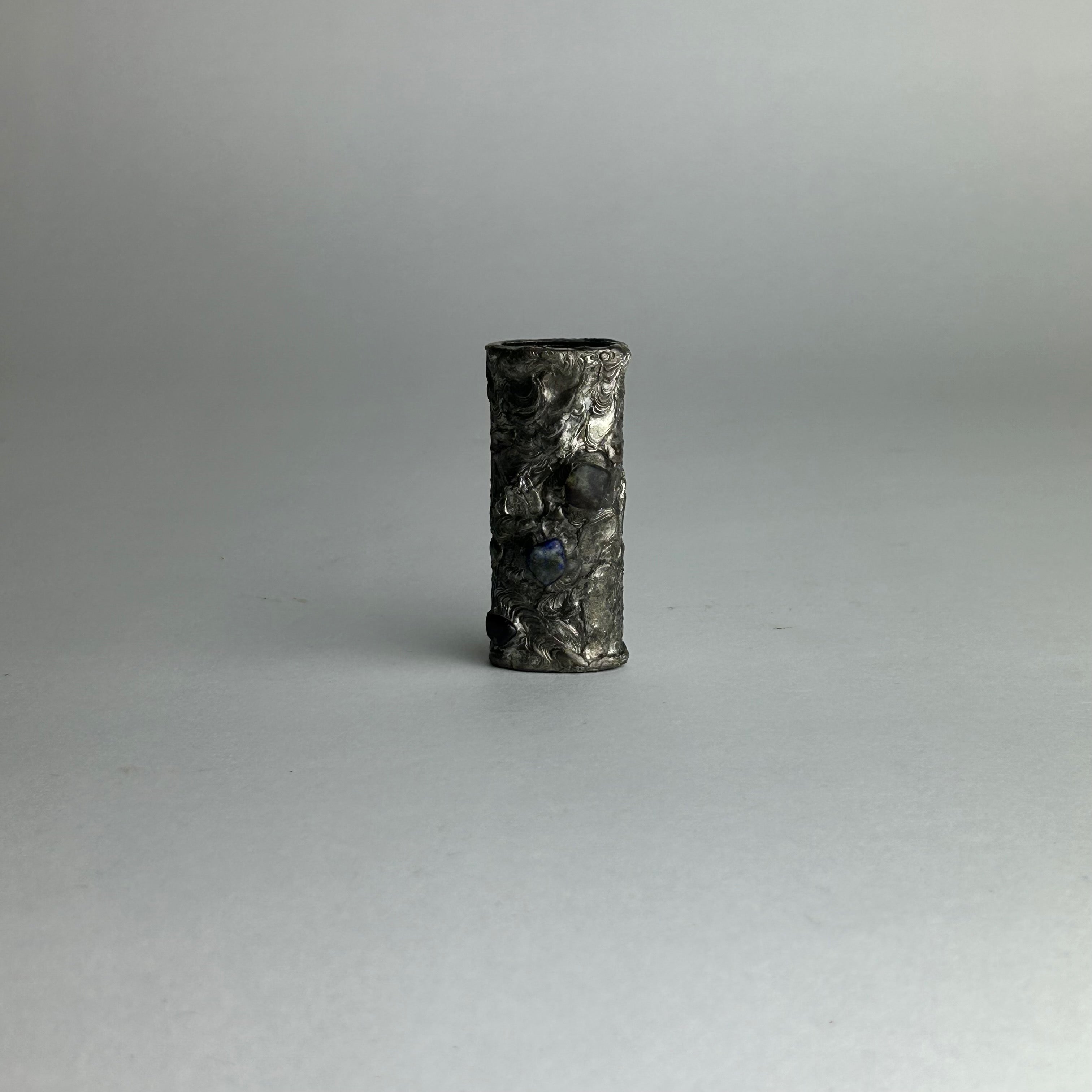 Original Hand Soldered and Jeweled Lighter Cover by  THE PERFECT NOTHING CATALOG — side angle