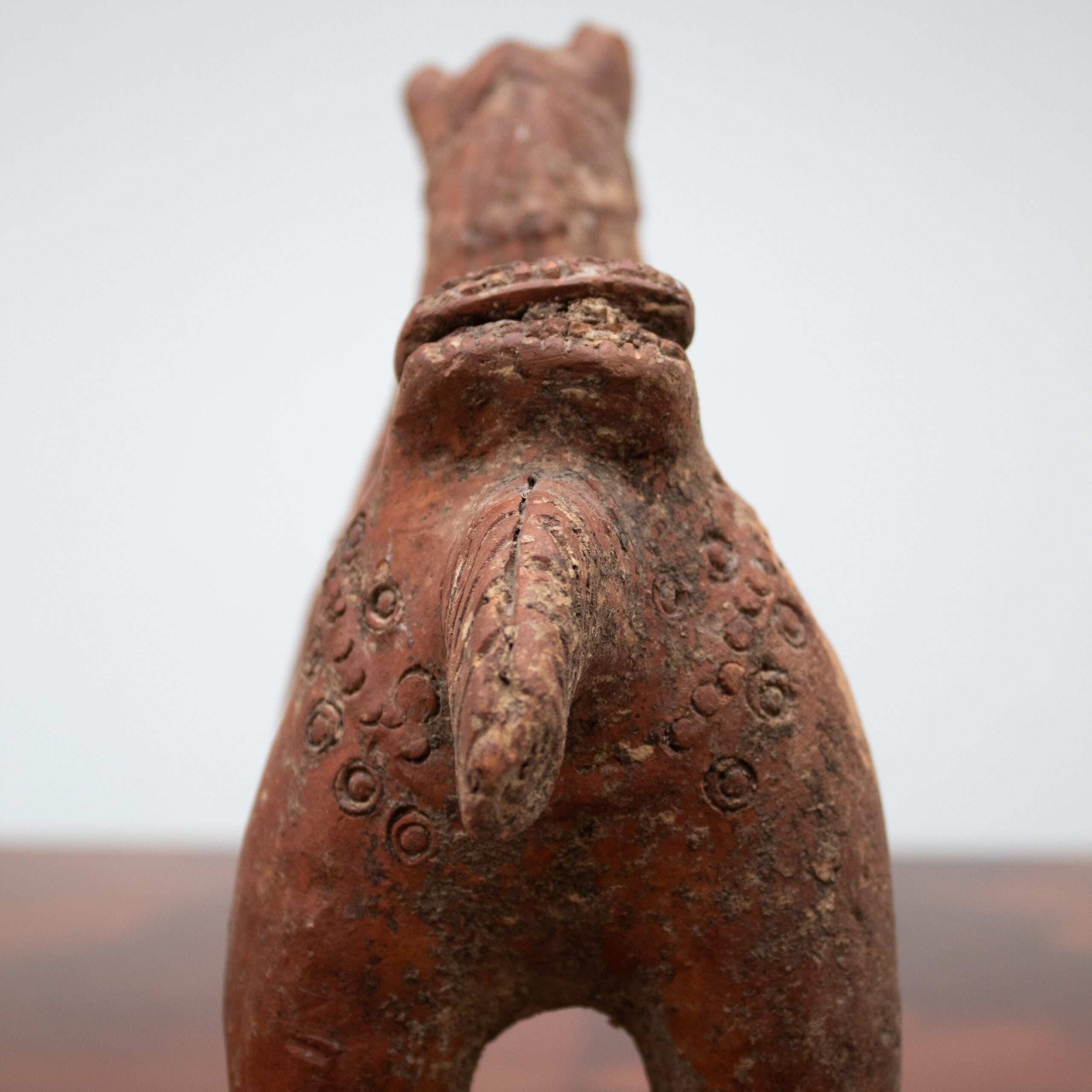 Terracotta Horse Sculpture with Geometric Decoration — in context