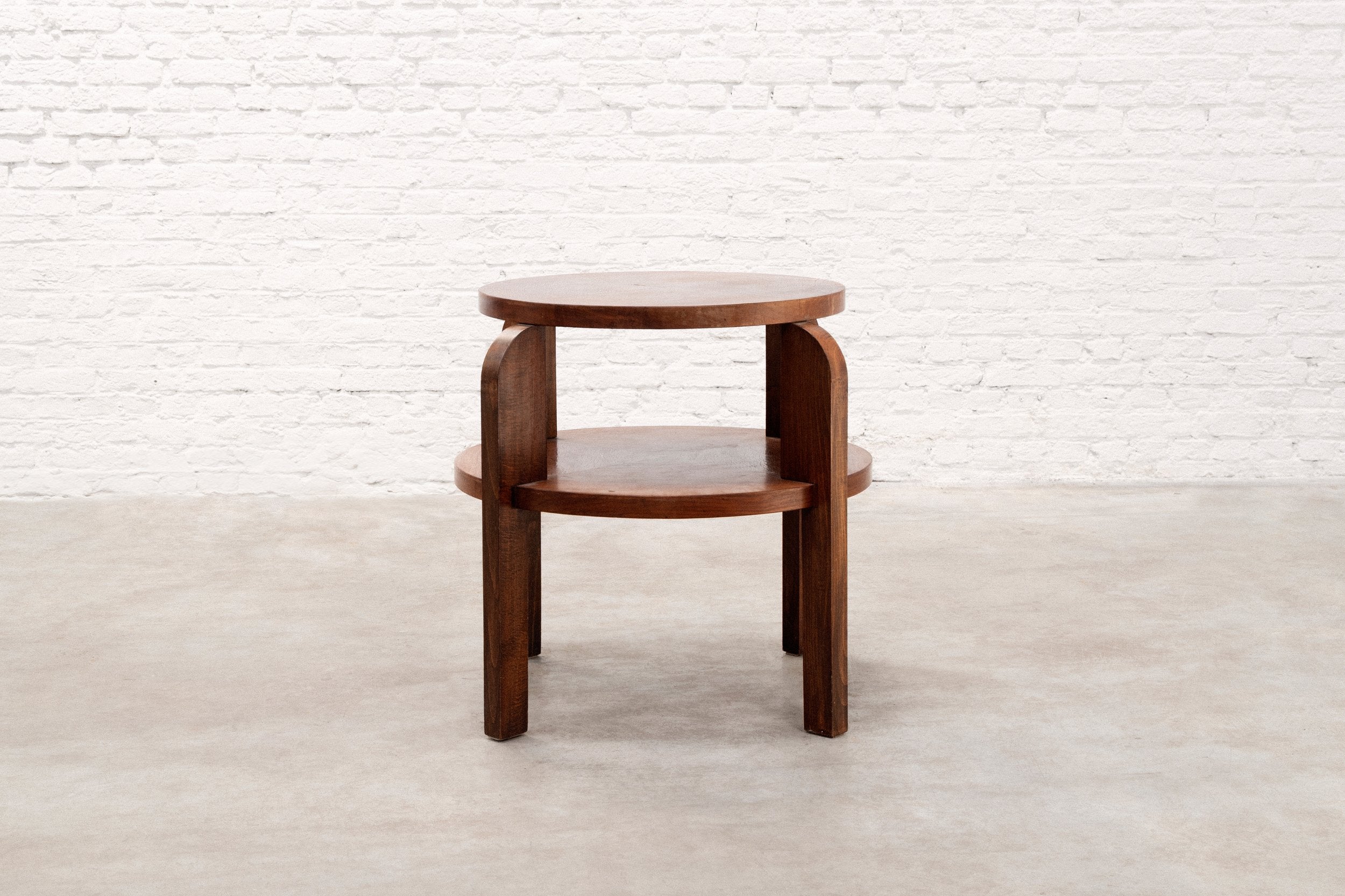 French Art Deco Two-Tier Side Table, c. 1930s — detail view