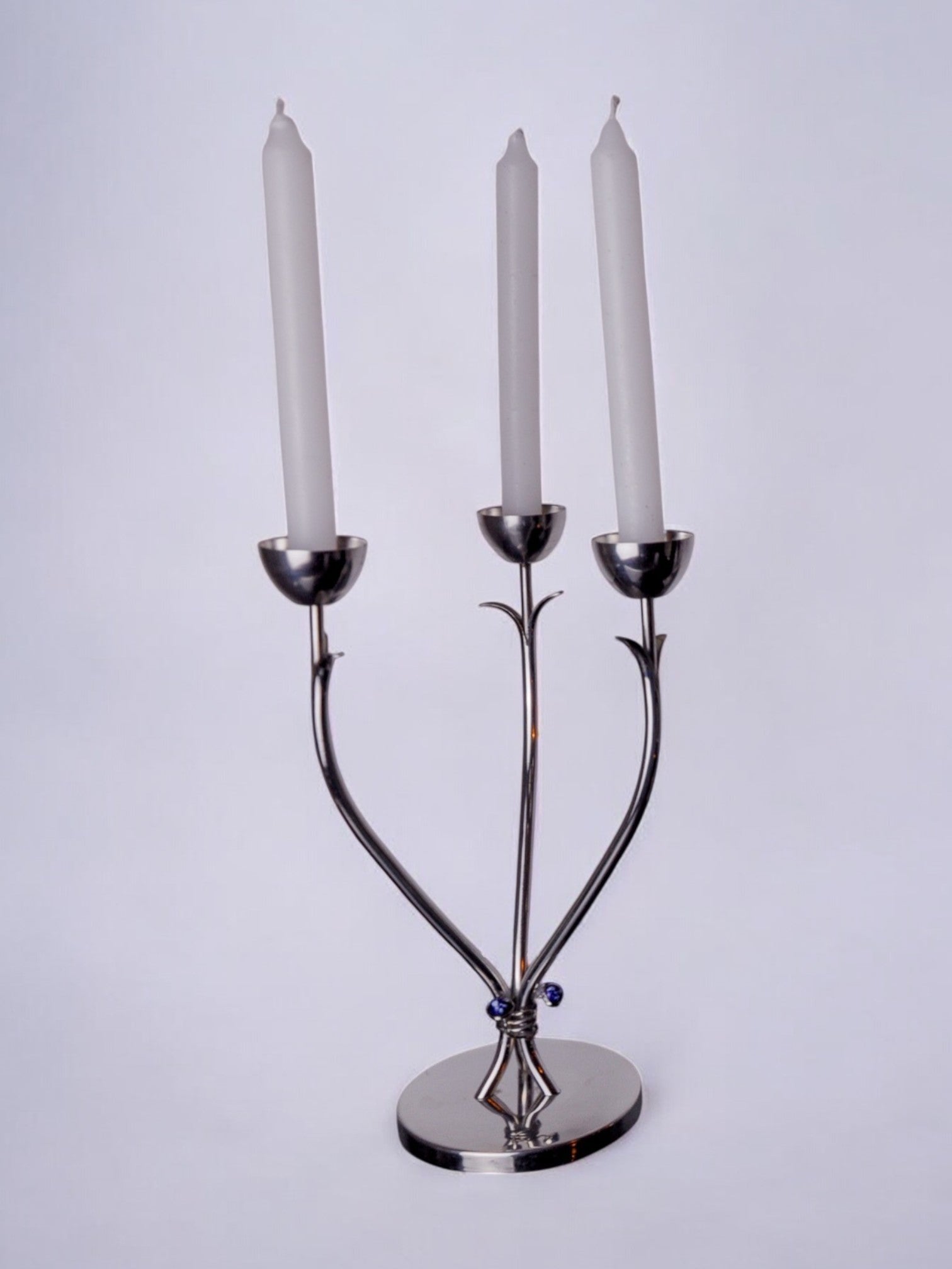 Stainless Steel Candleholder, Spain, 1970s — lifestyle setting