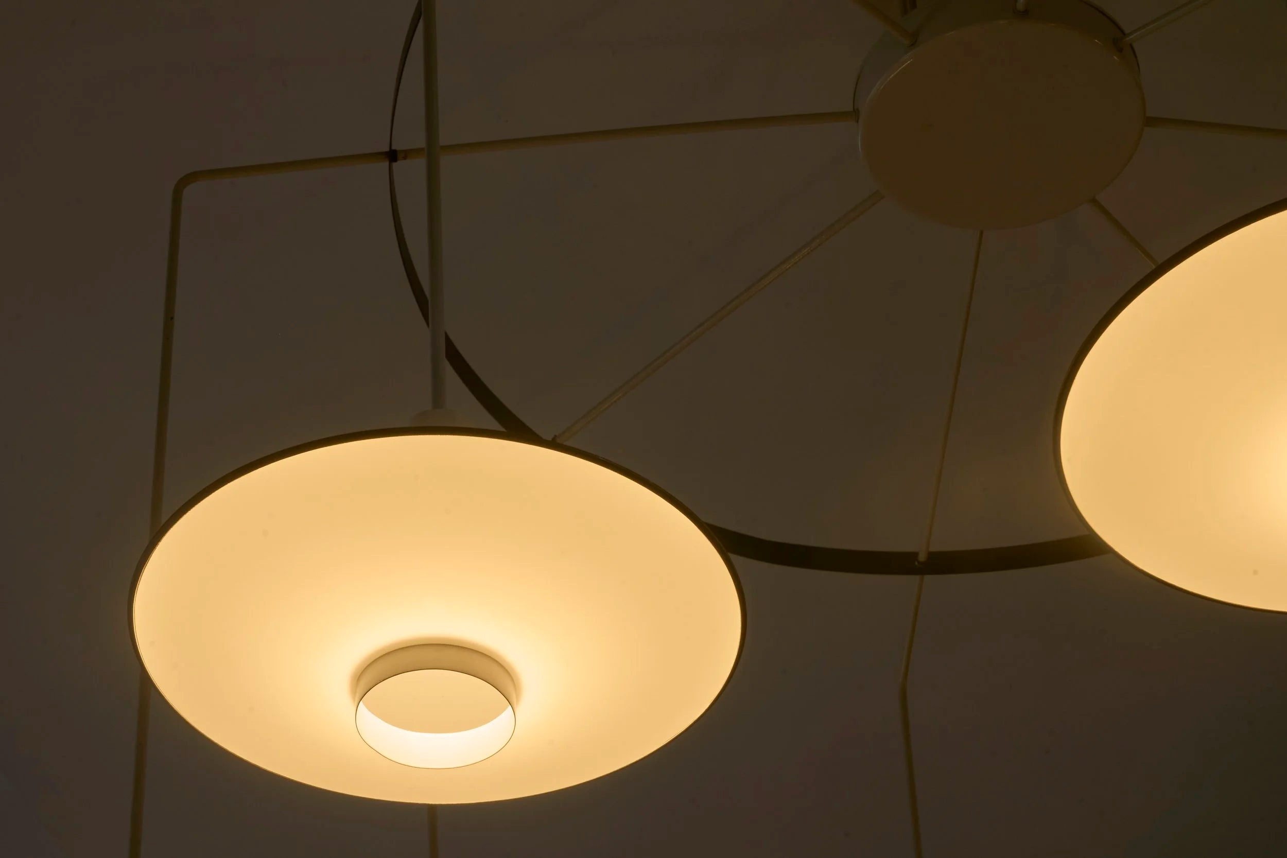 Monumental Mid-Century Chandelier in Lacquered Metal and Acrylic The Netherlands 1960 — in context