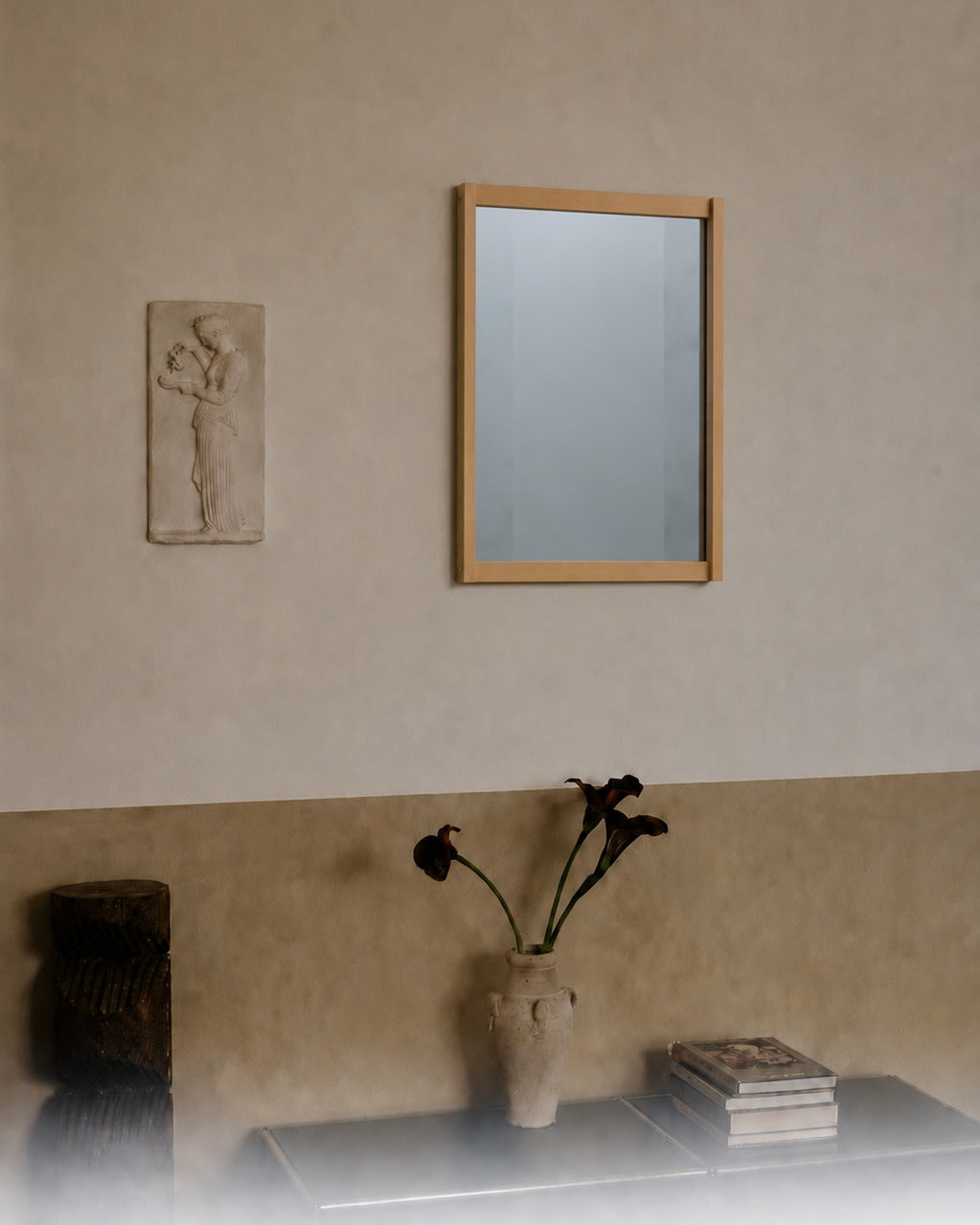 Anne-Dorthe Vester Limited Edition Sandblasted Spy Mirror in Oregon Pine — detail view