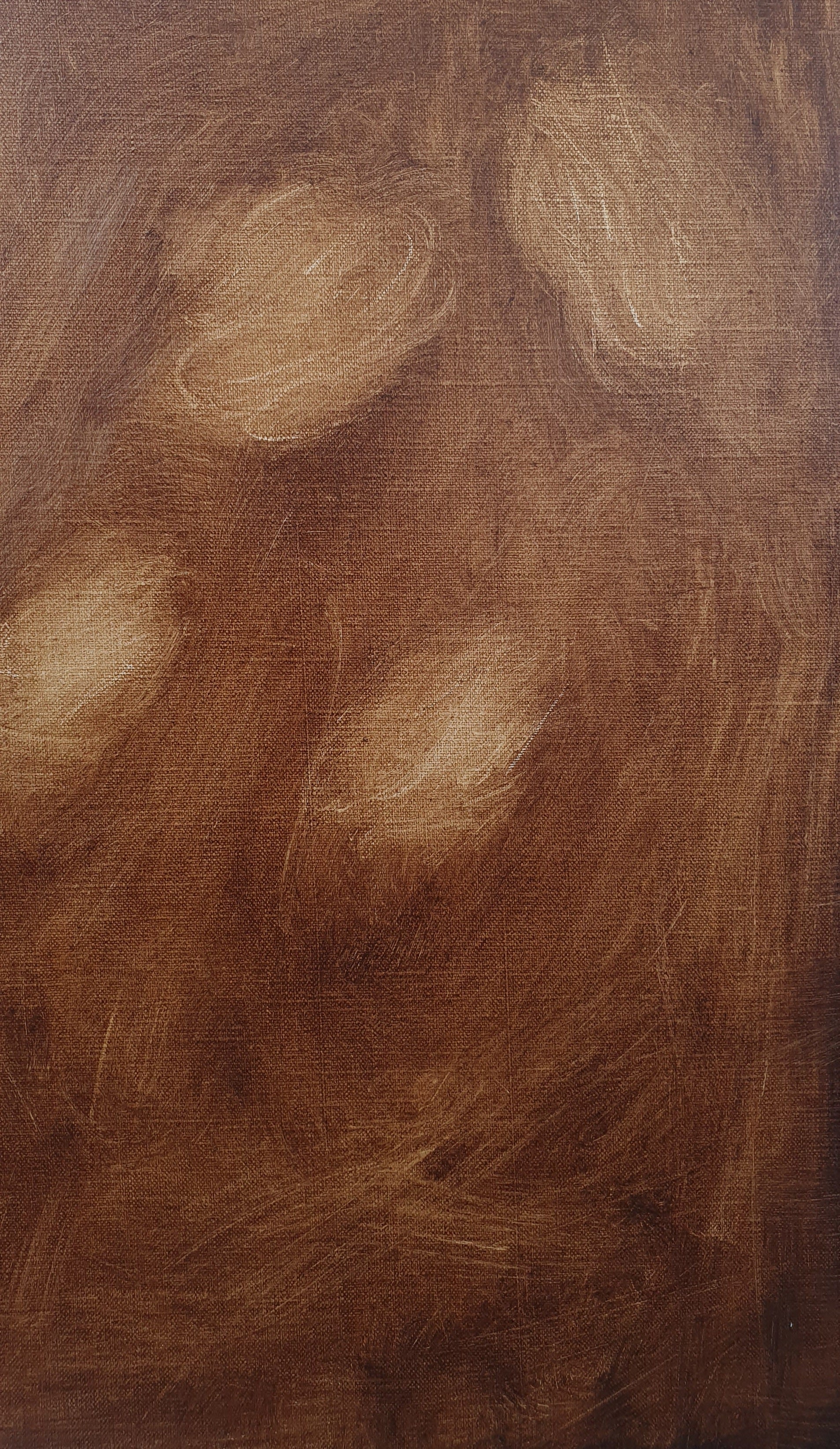 'Renaissance chalk' painting — side angle