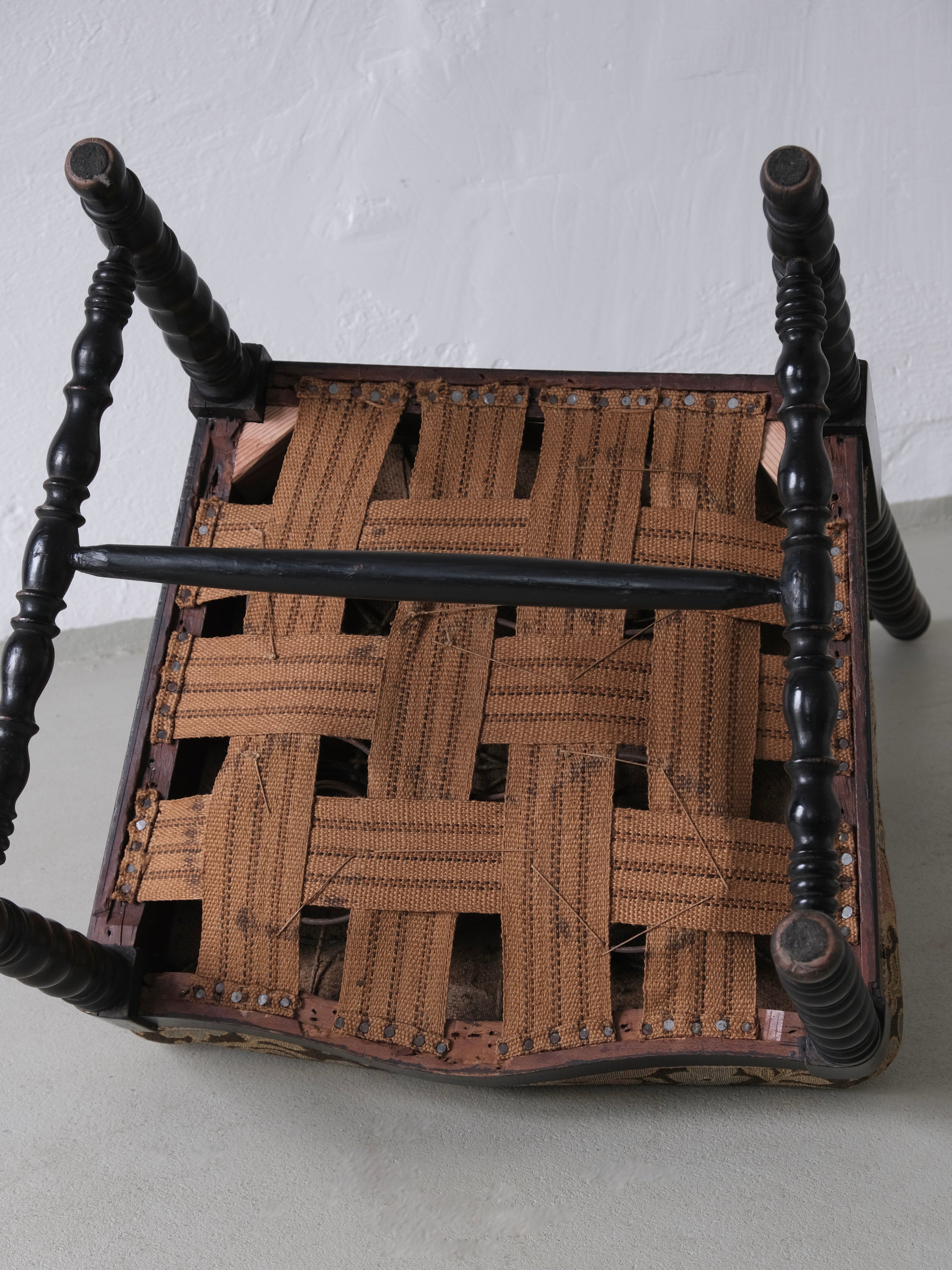 Chaise à bobine en chêne, France, années 1850