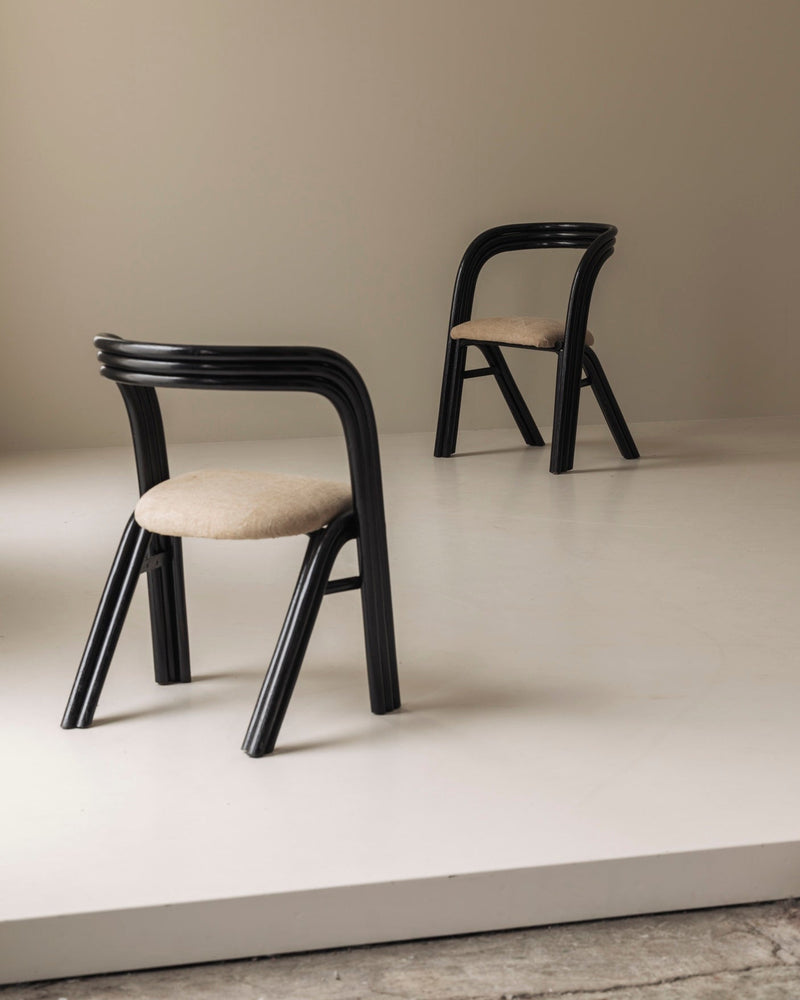 Set of four sculptural dining chairs by Axel Enthoven for Rohé Design, 1980s — view 9
