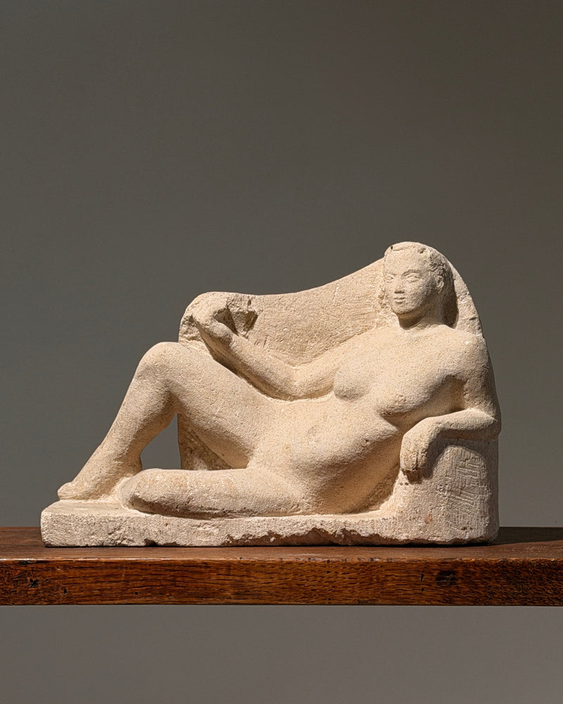 Exceptional female stone sculpture, France, circa 1920-1930.  by Figuresdesign | The Oblist