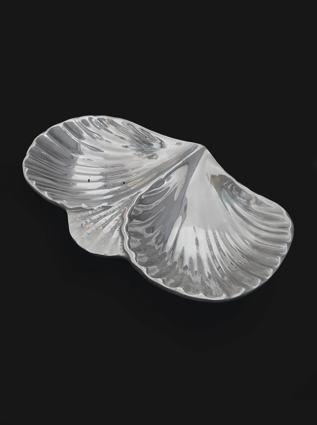 Shell Brass Double Tray — detail view