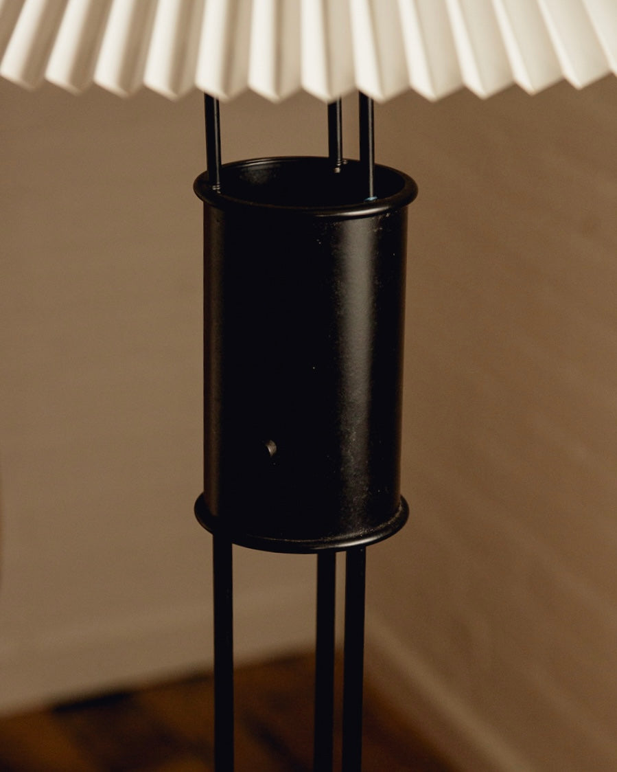 Le Klint Floor Lamp — close-up of black metal base and shade