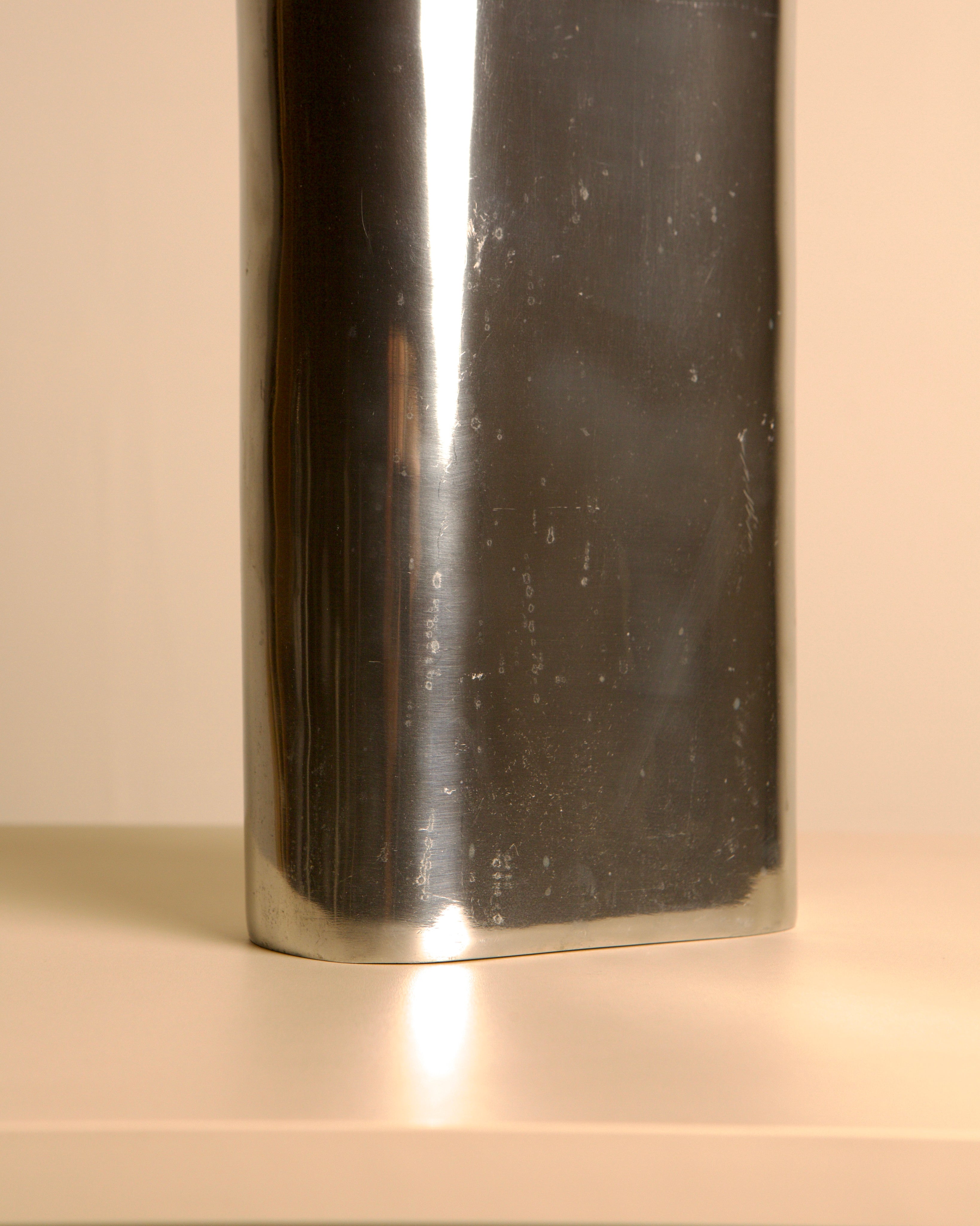 Cast Aluminium Vase, Italy, 1980s — lifestyle setting