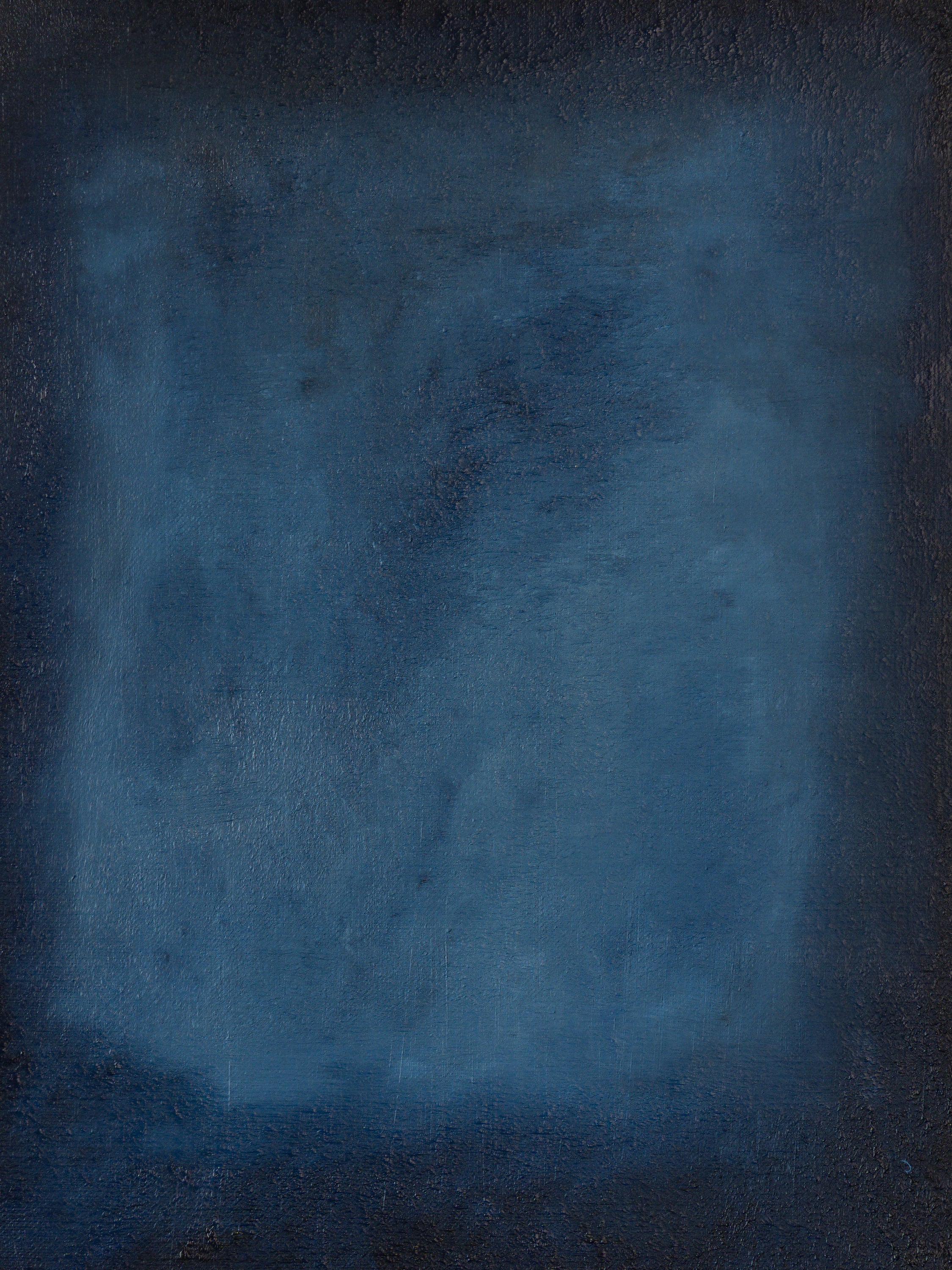 Oil painting by Aimée Adriaansen, Still (2024) — close-up of deep blue texture