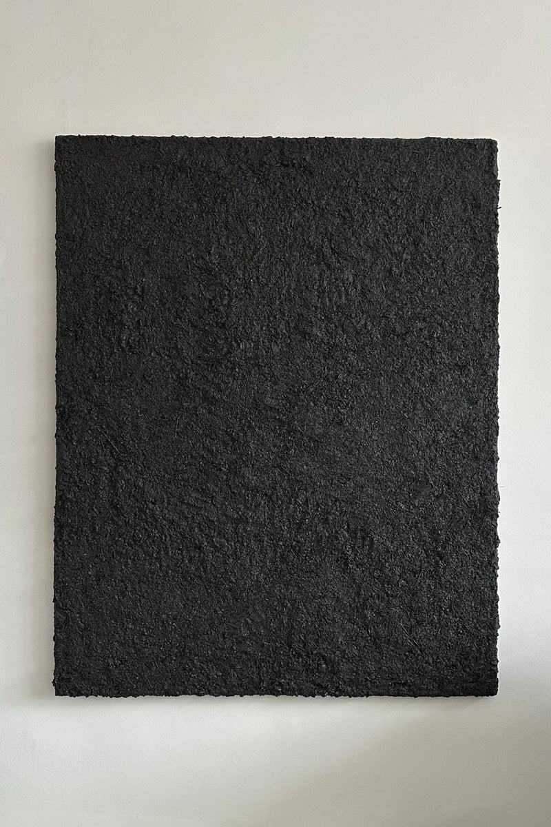 ARCHE 06' sculptural wall art — close-up of textured black surface