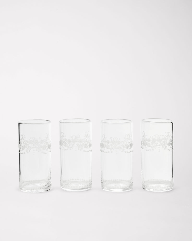 Barbro Highball Glass - Set of four by Akua Objects | The Oblist — clear glass, modern design