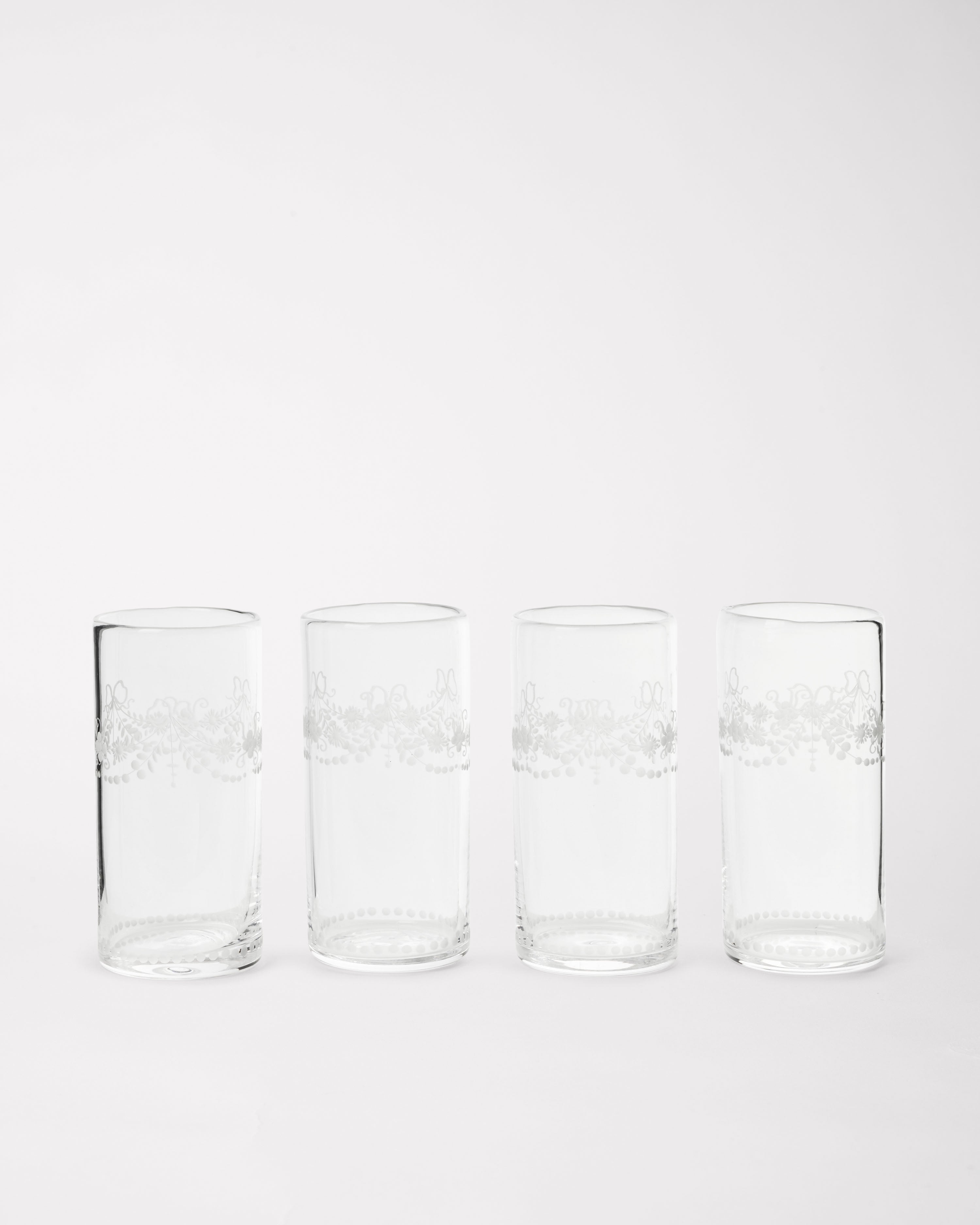 Barbro Highball Glass - Set of four by Akua Objects | The Oblist — clear glass, modern design