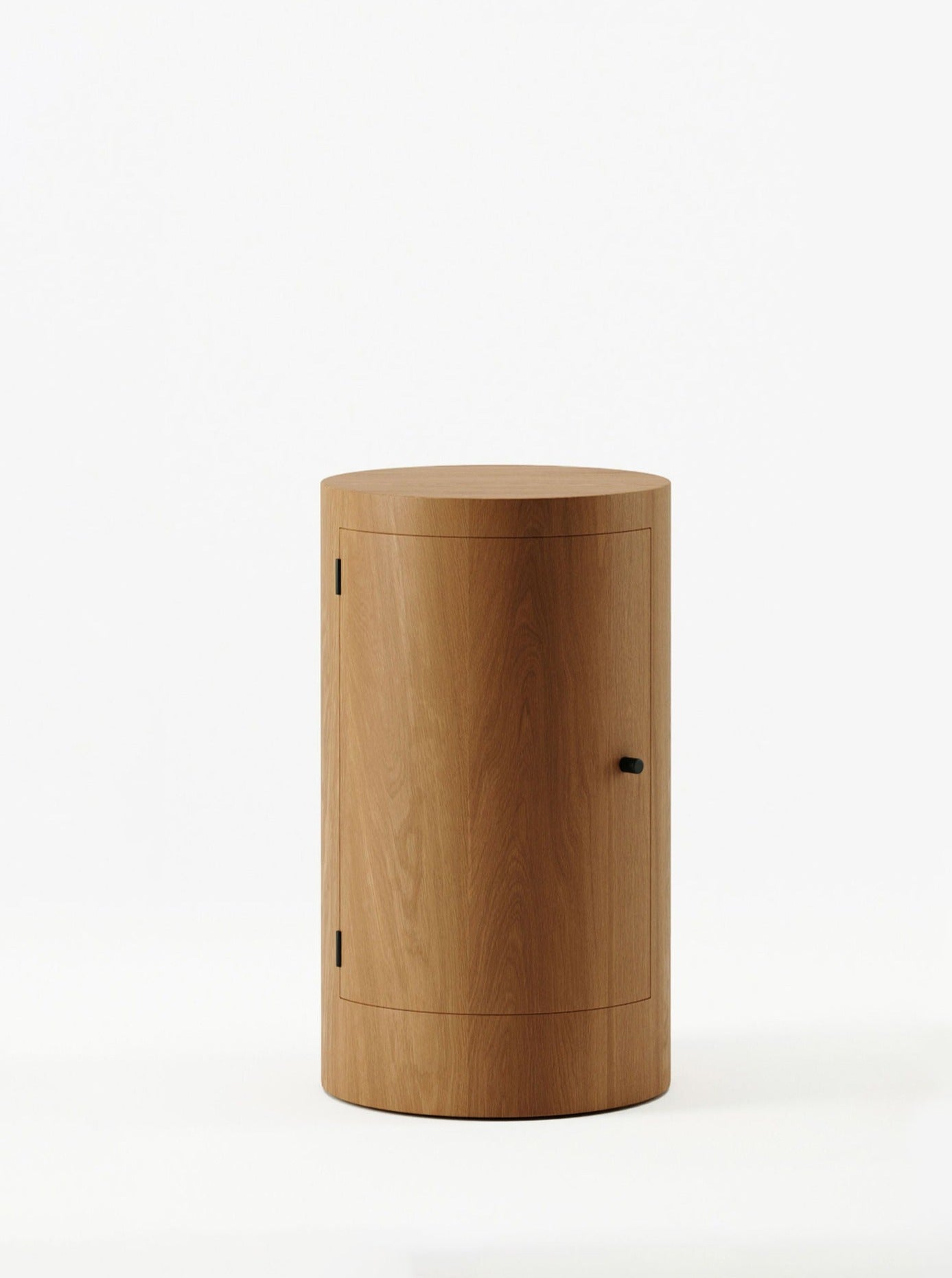 Pair of Constant Nightstand in Oiled Iroko — top view showing smooth wood finish