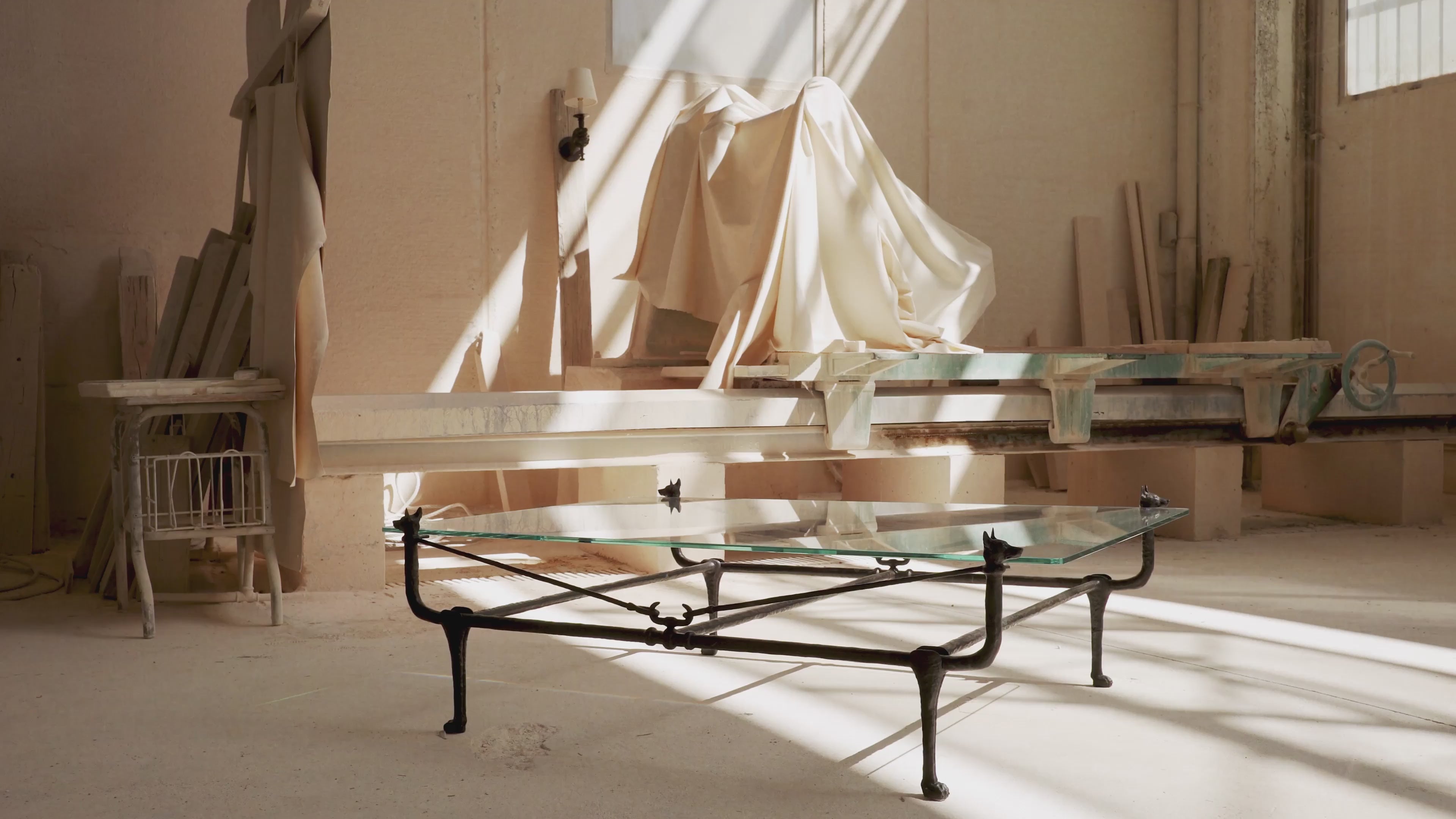 Loyal Bronze Dog Coffee Table - Video