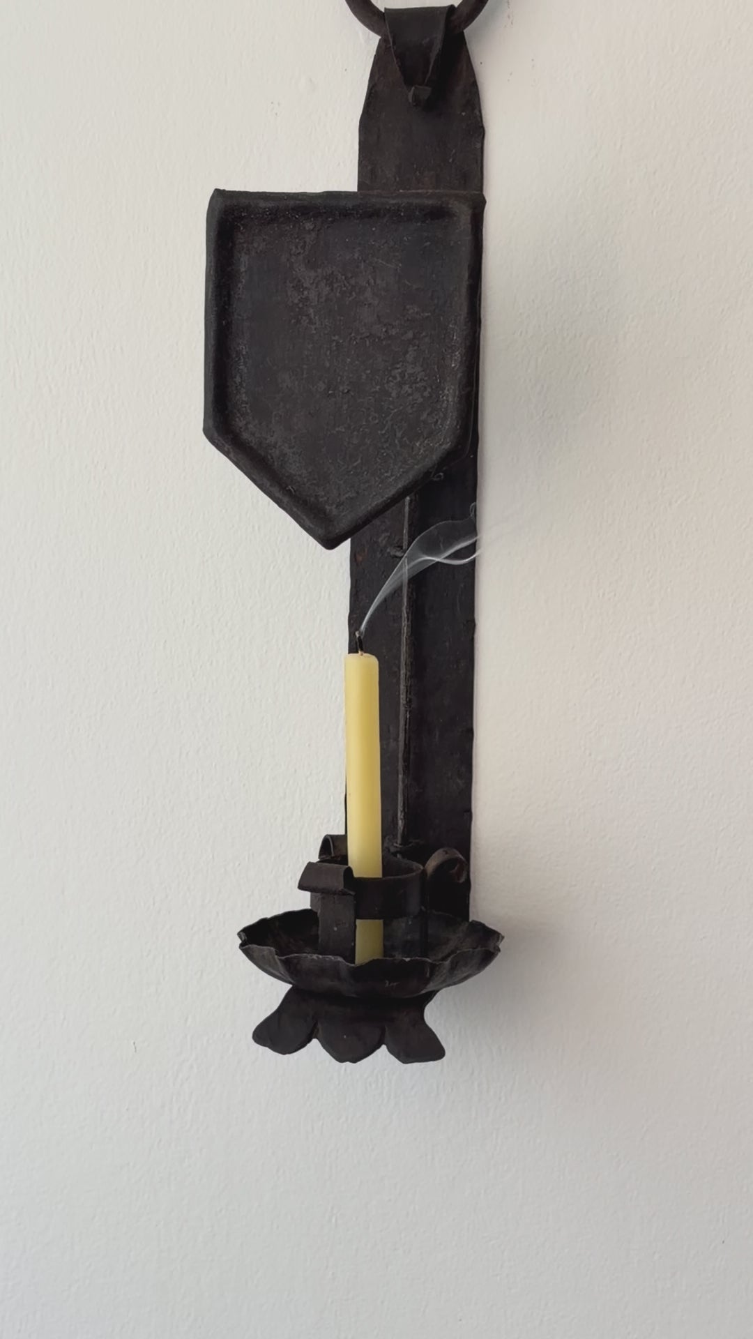 Pair of Hand-Forged Wall Candleholders, Trás-os-Montes, Portugal, c. 1900–1910 - Video