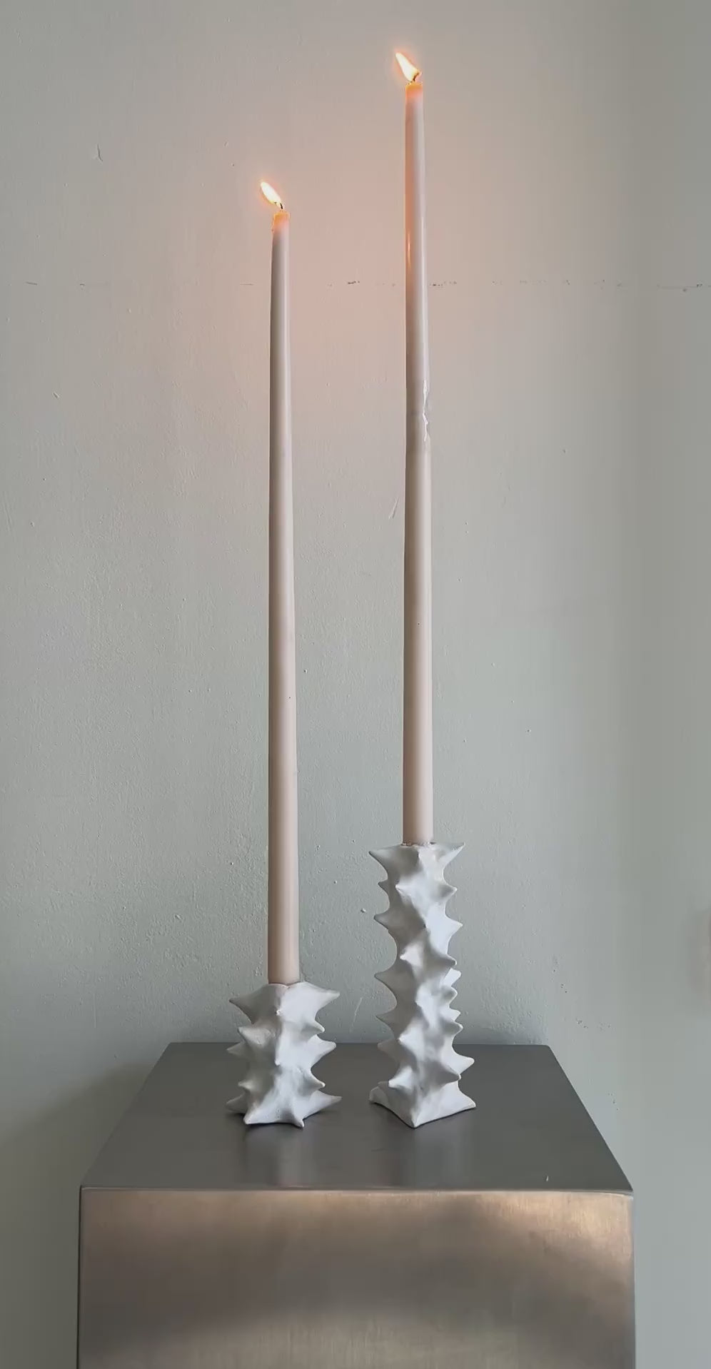 Spiky ceramic candle holder - Video