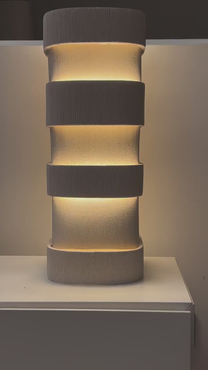 Contemporary Table Lamps in Ceramic - Layers Collection - Video
