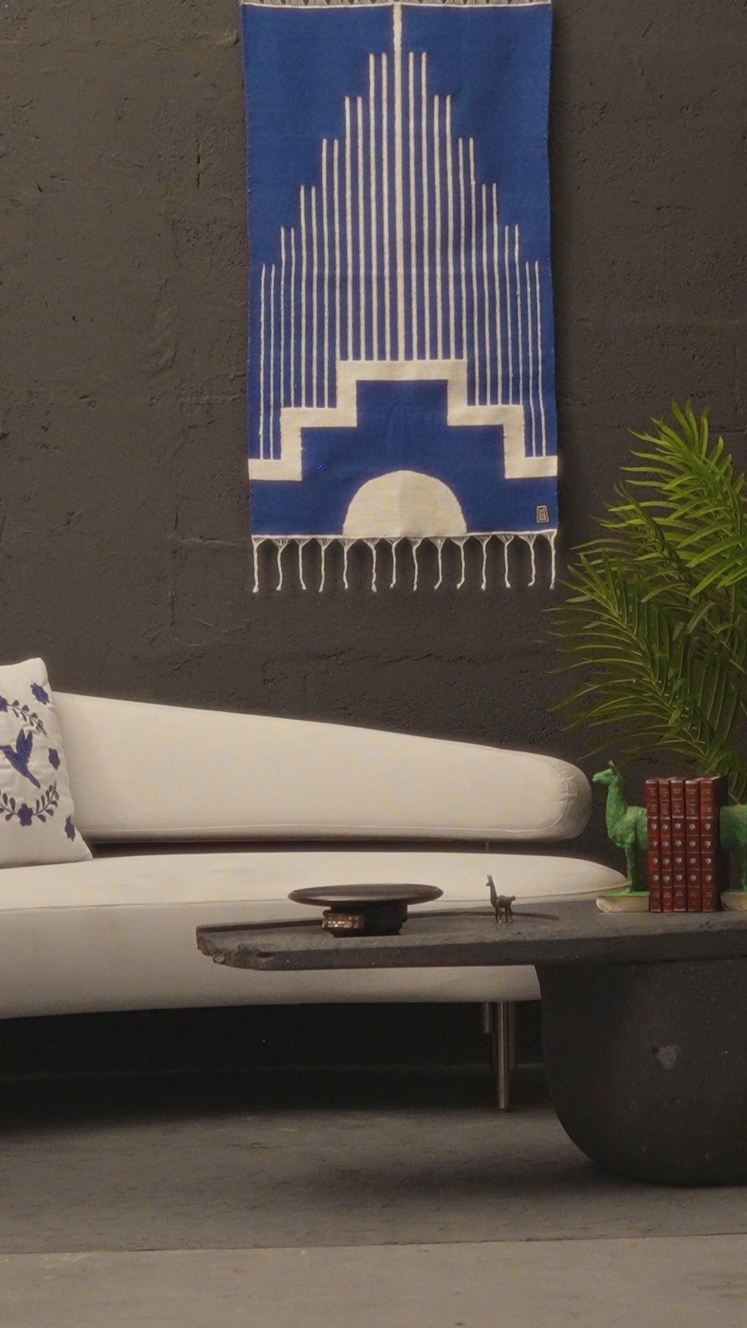 CENTRO Coffee Table Handcarved Volcanic Stone - Video
