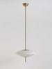 "COSMOS" Chandelier in alabaster and antiquated brushed brass - Video