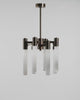 SELENE Chandelier in selenite and brushed bronze - Video