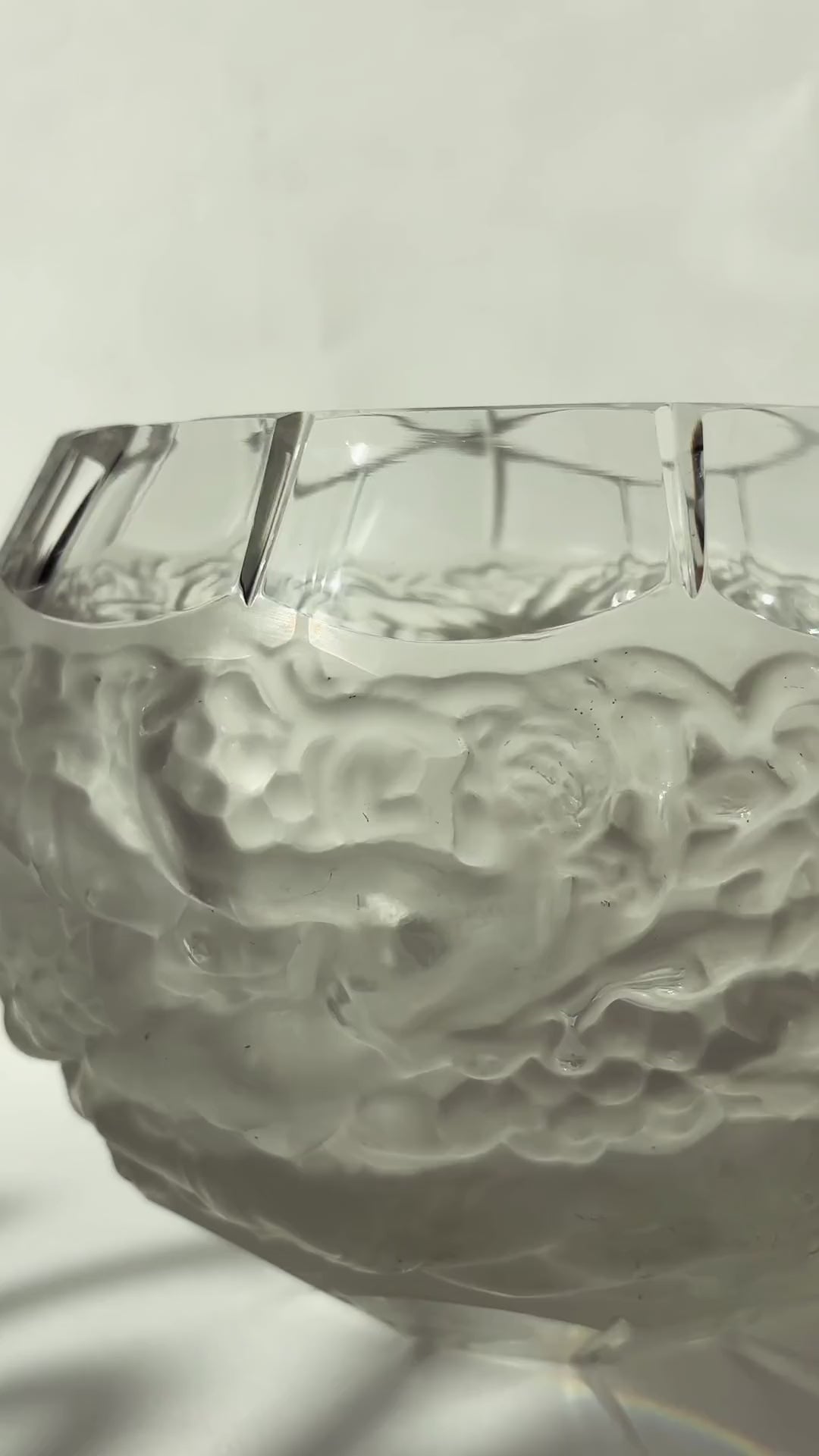 “Bacchus” Crystal Globe Vase with Grapes & Nymphs in Relief | Attr. René Lalique - Video