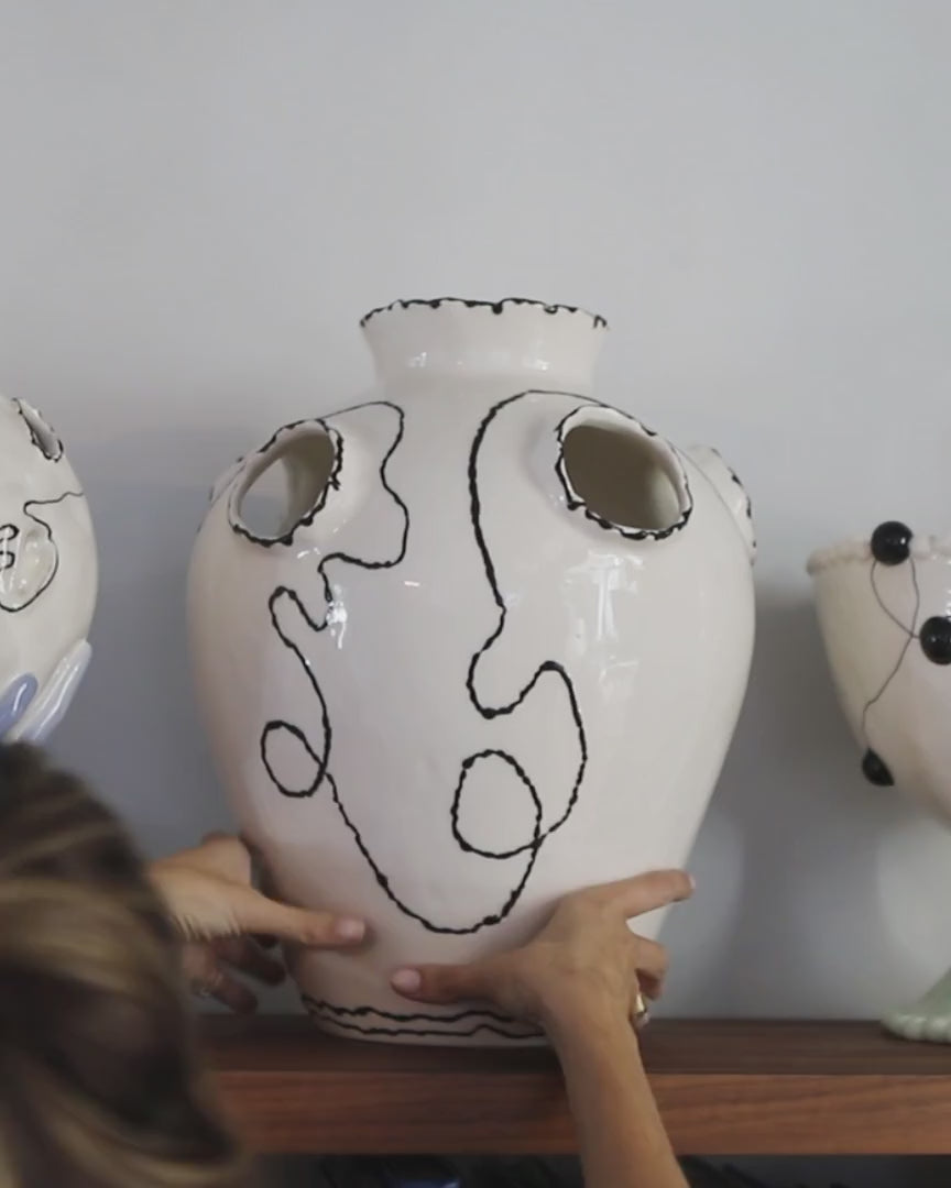 Large Wish Vase, Hand Made Ceramic Vase - Video