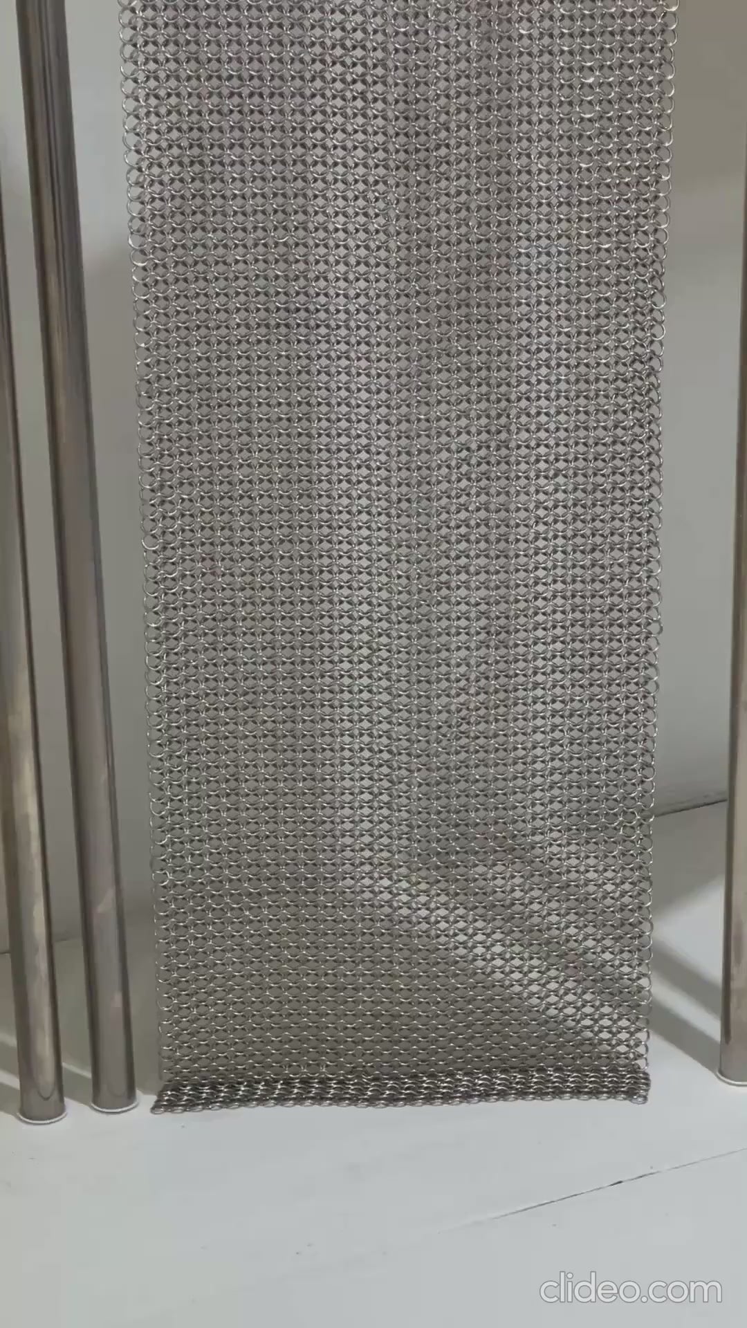 Gonfalon Paravent, Room Divider in Textile and Metal - Video