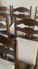Set of six Mid-Century French oak razor back dining chairs attr Guillerme et Chambron - Video