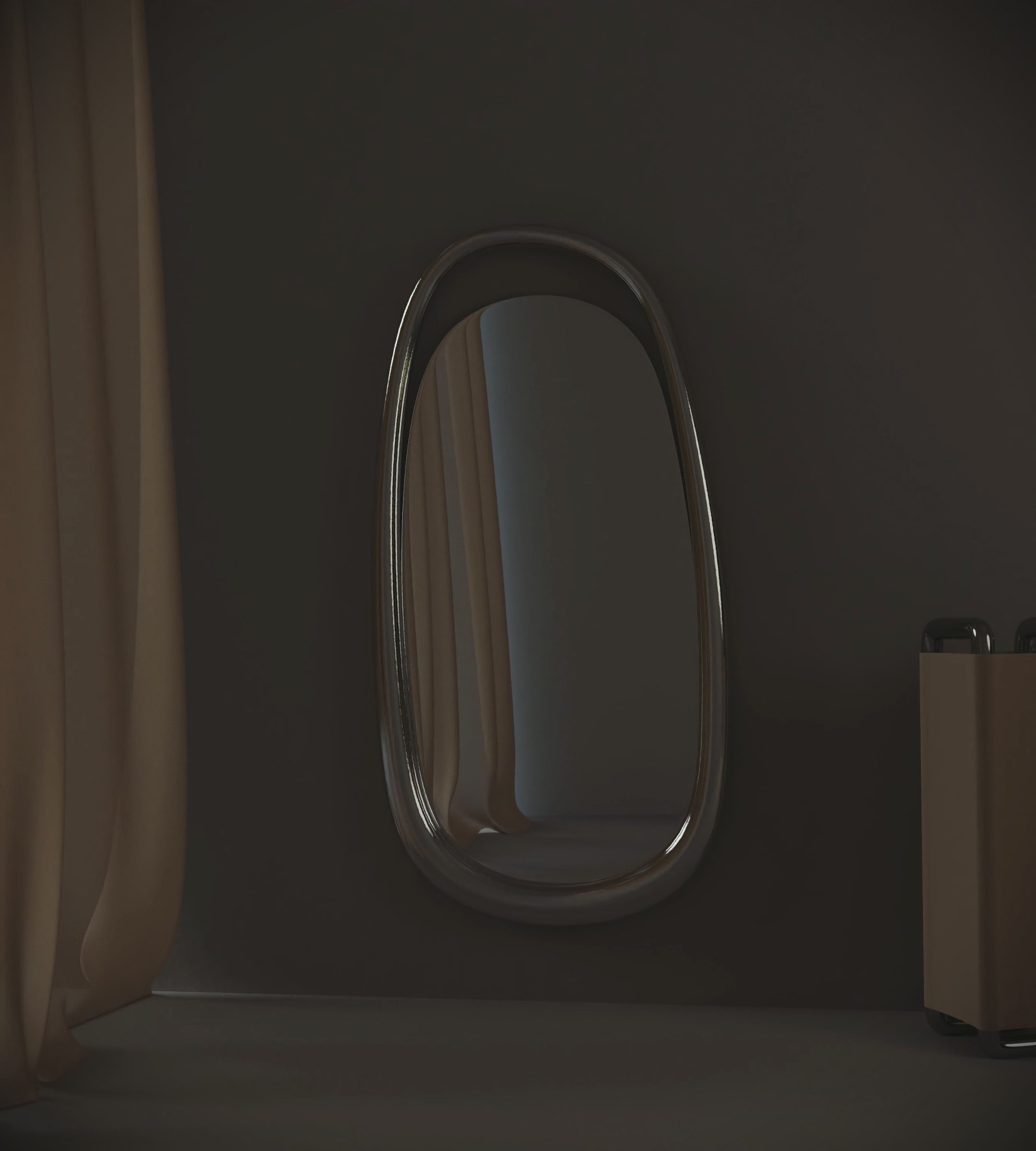“LAGO” Wall Mirror | Liquid Metal - Video