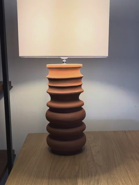 Terracotta Glow Table Lamps in Ceramics - Video