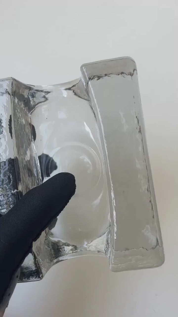 Vintage Scandinavian Candle Holders in Glass and Clear Glass - Video