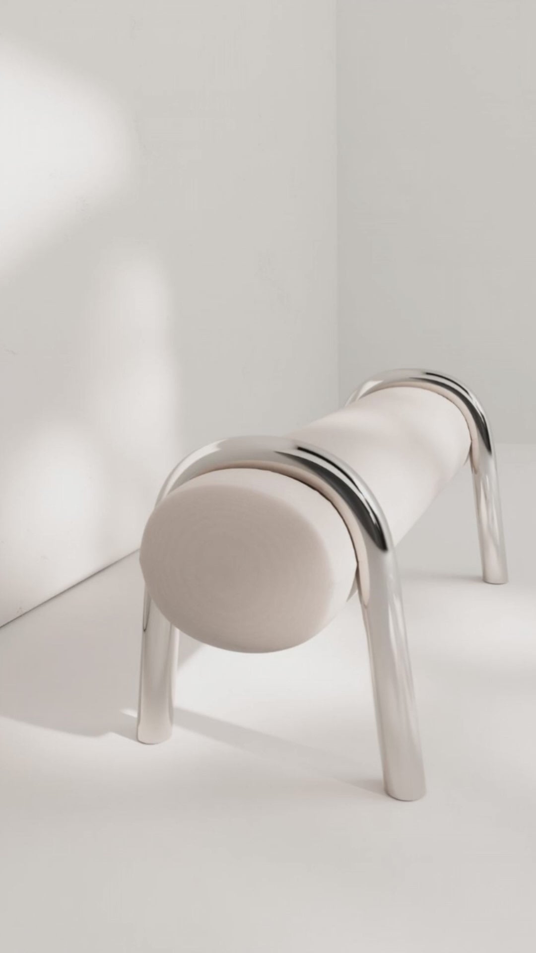 "Cavallina" bench | stainless steel & leather - Video