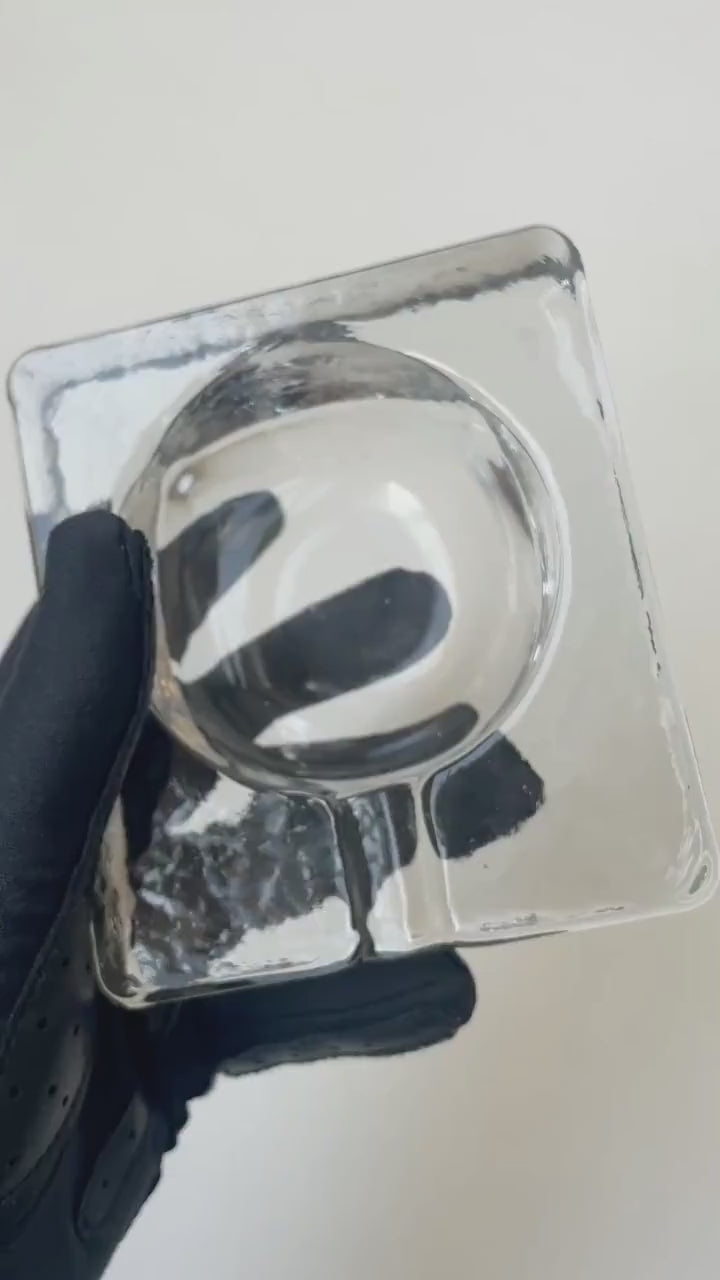 Vintage Scandinavian Clear Ashtray in Glass and Clear Glass - Video
