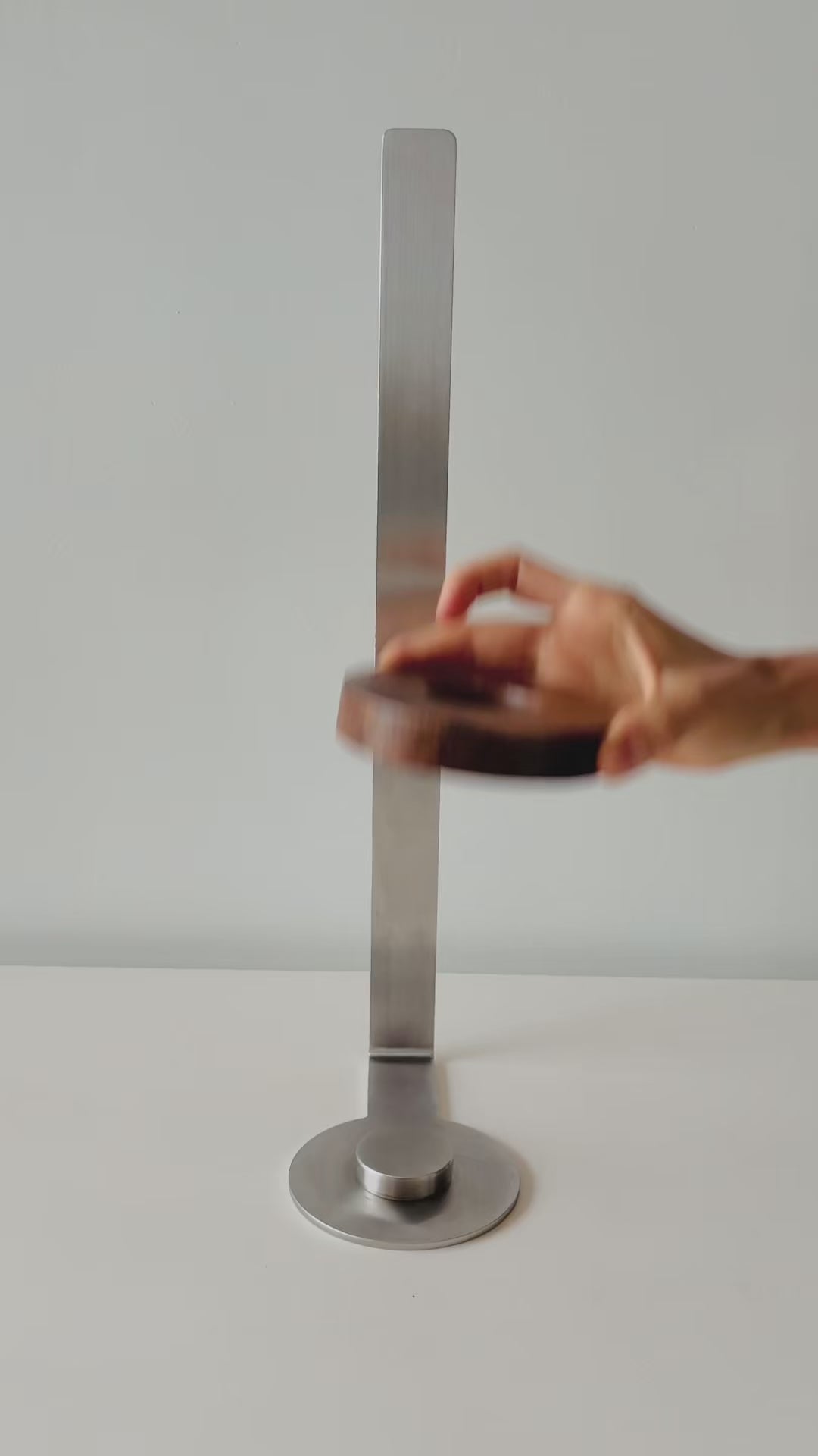 Stainless Steel and Wood Mimi Table Art Stand - Video