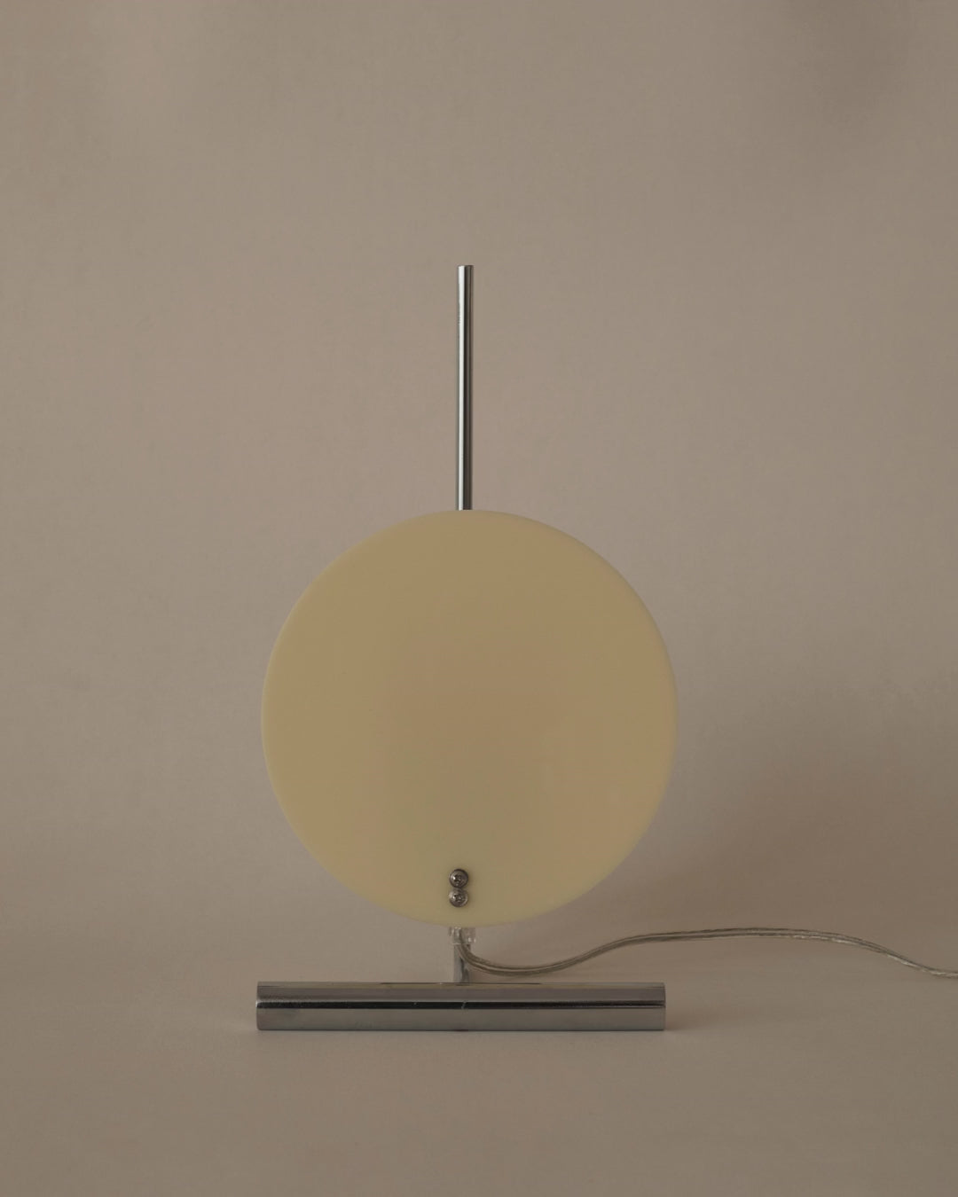 Vintage Habitat Table Lamp with Rotating Disc Shade on Chrome Stem, c. 1990 - Video