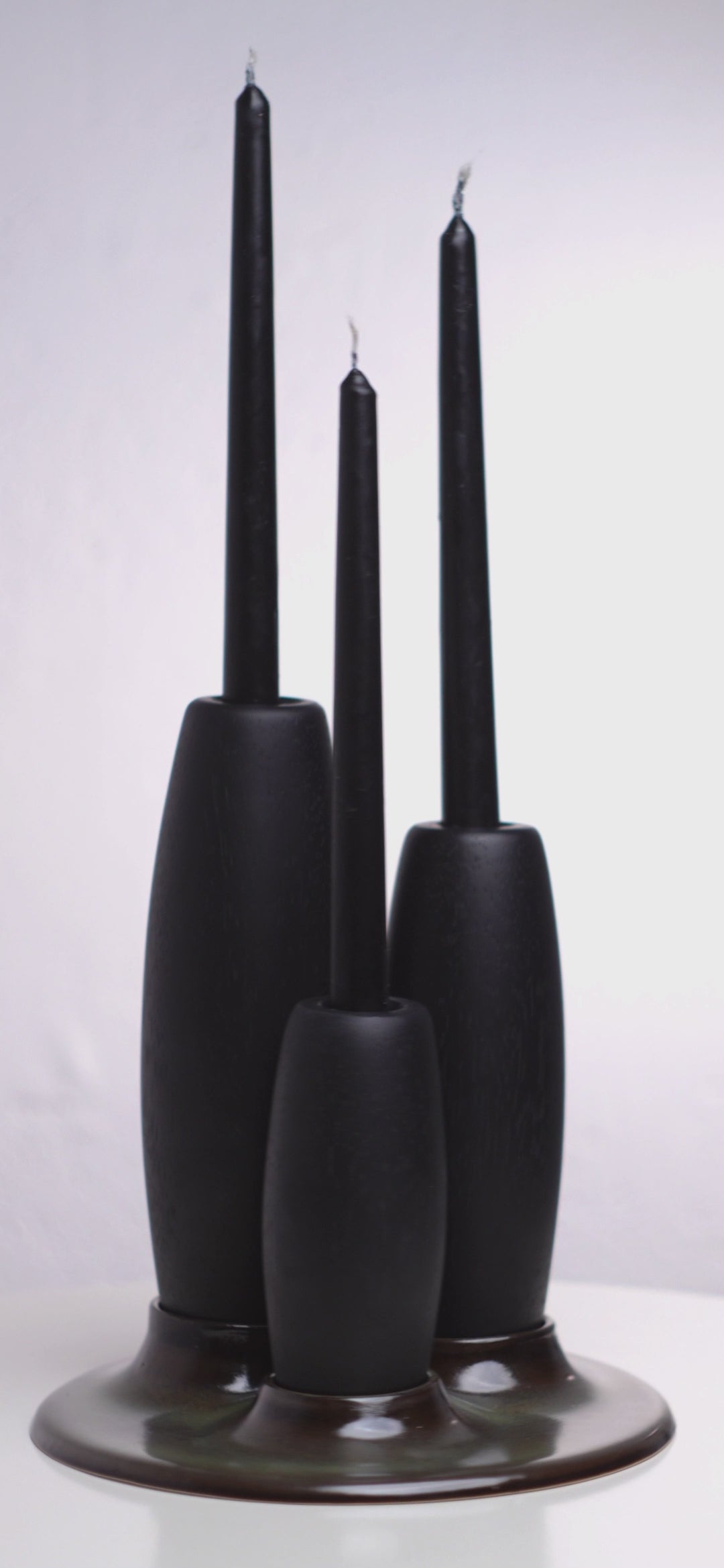 SALAR Decorative Ceramic Candleholder with Solid Wood Plynths - Video