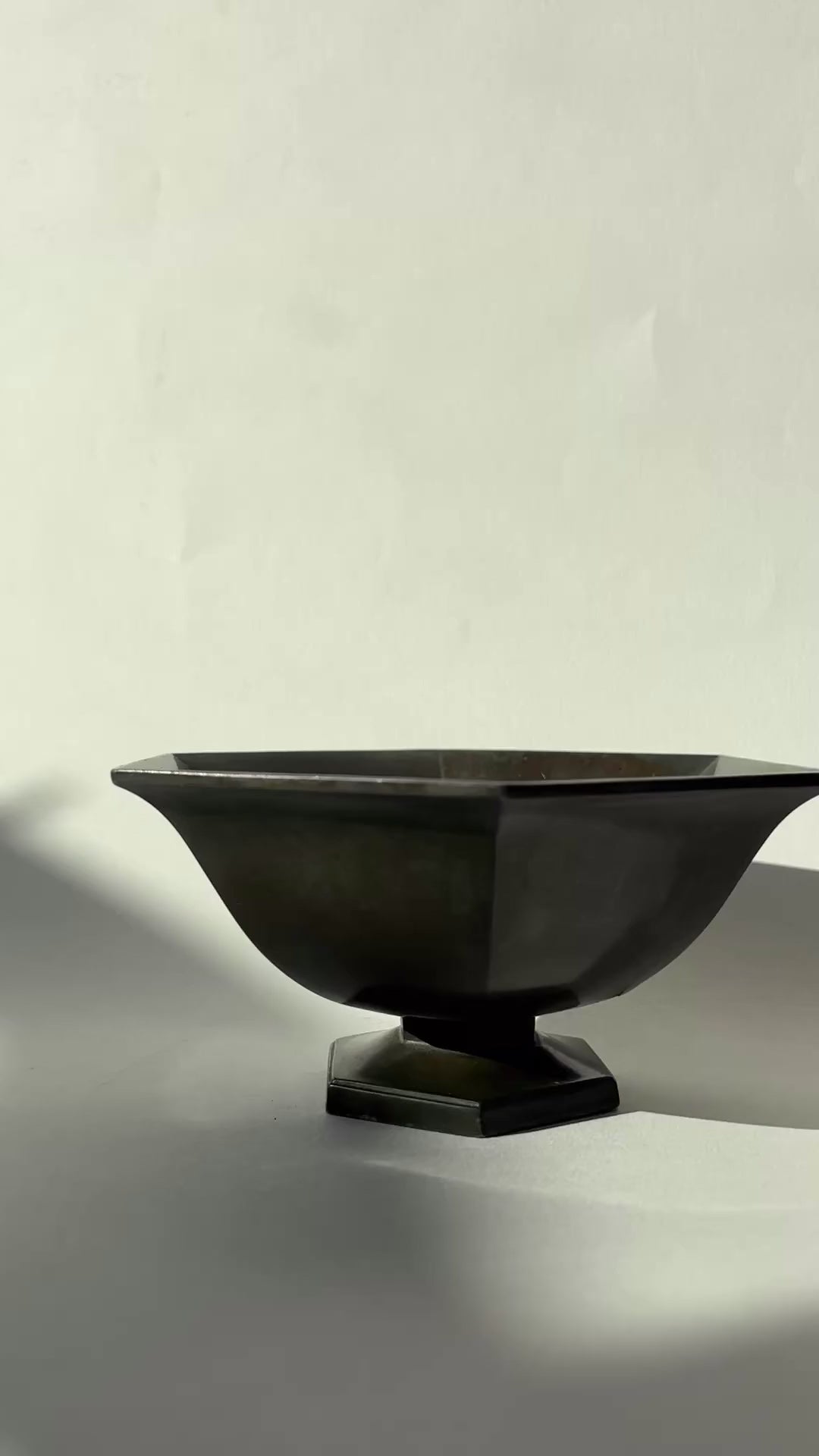 Just Andersen 166 Art Deco Disko Metal Footed Bowl - Denmark c.1930 - Video