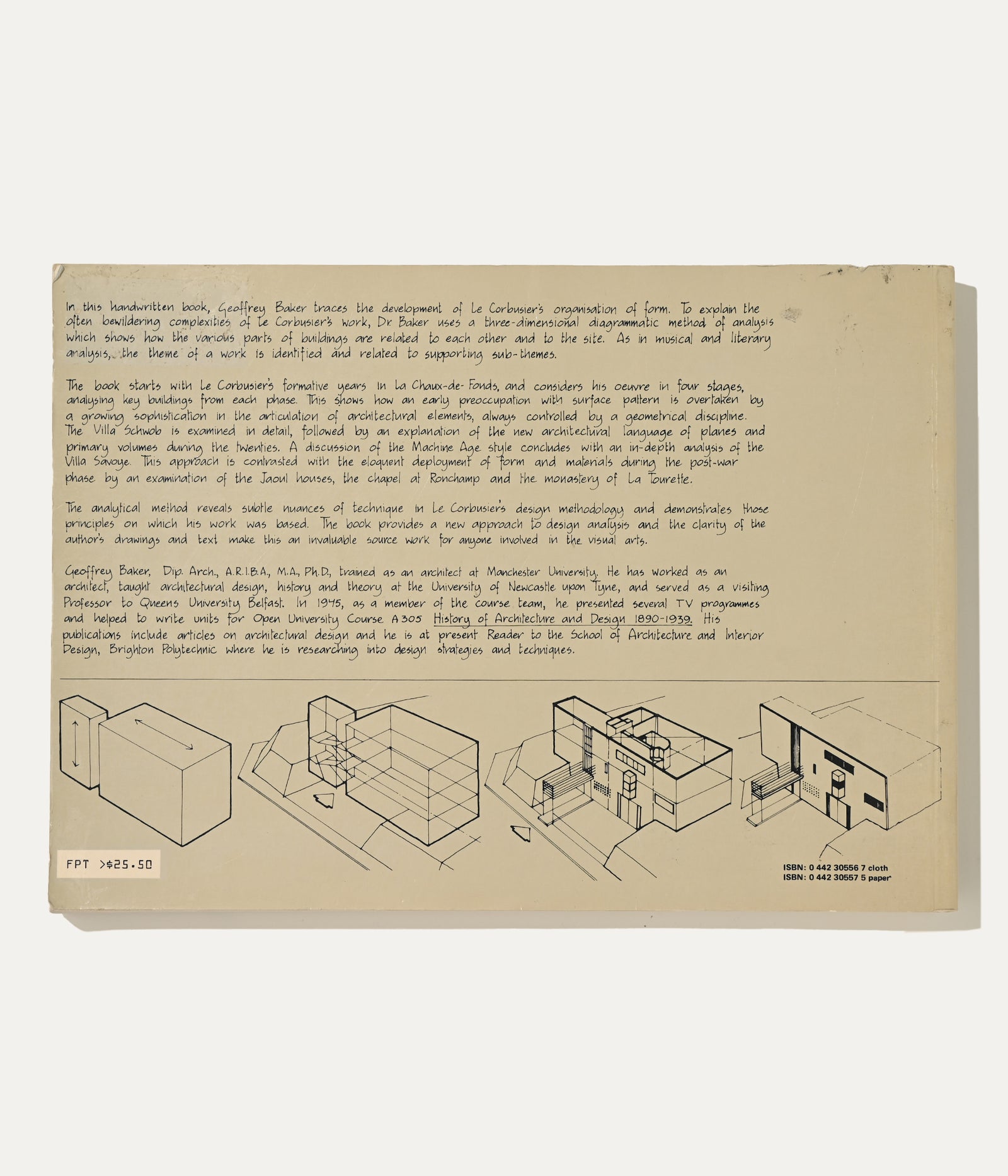 Le Corbusier: An Analysis of Form, Geoffrey H. Baker, 1984 Architecture and Interiors Book — detail view