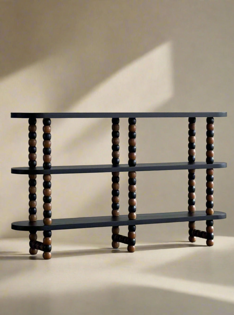 Onde Shelf by Studio Kallang | The Oblist — handcrafted wood and black finish