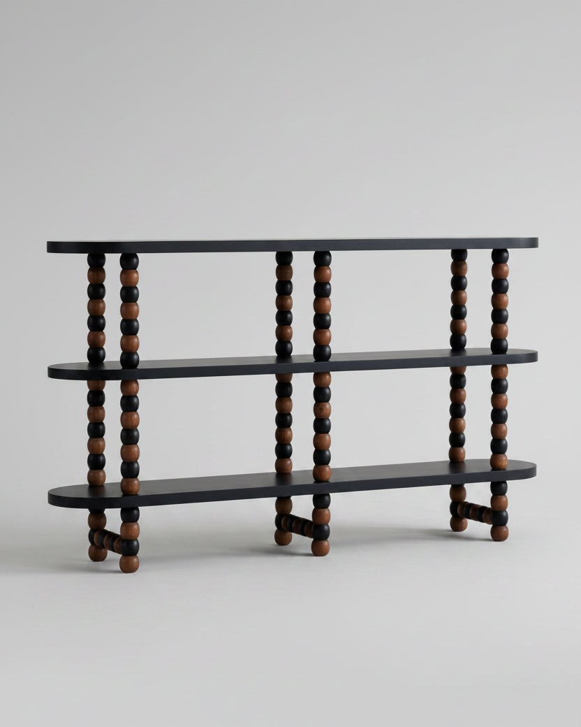 Onde Shelf by Studio Kallang | The Oblist — handcrafted wood and black finish