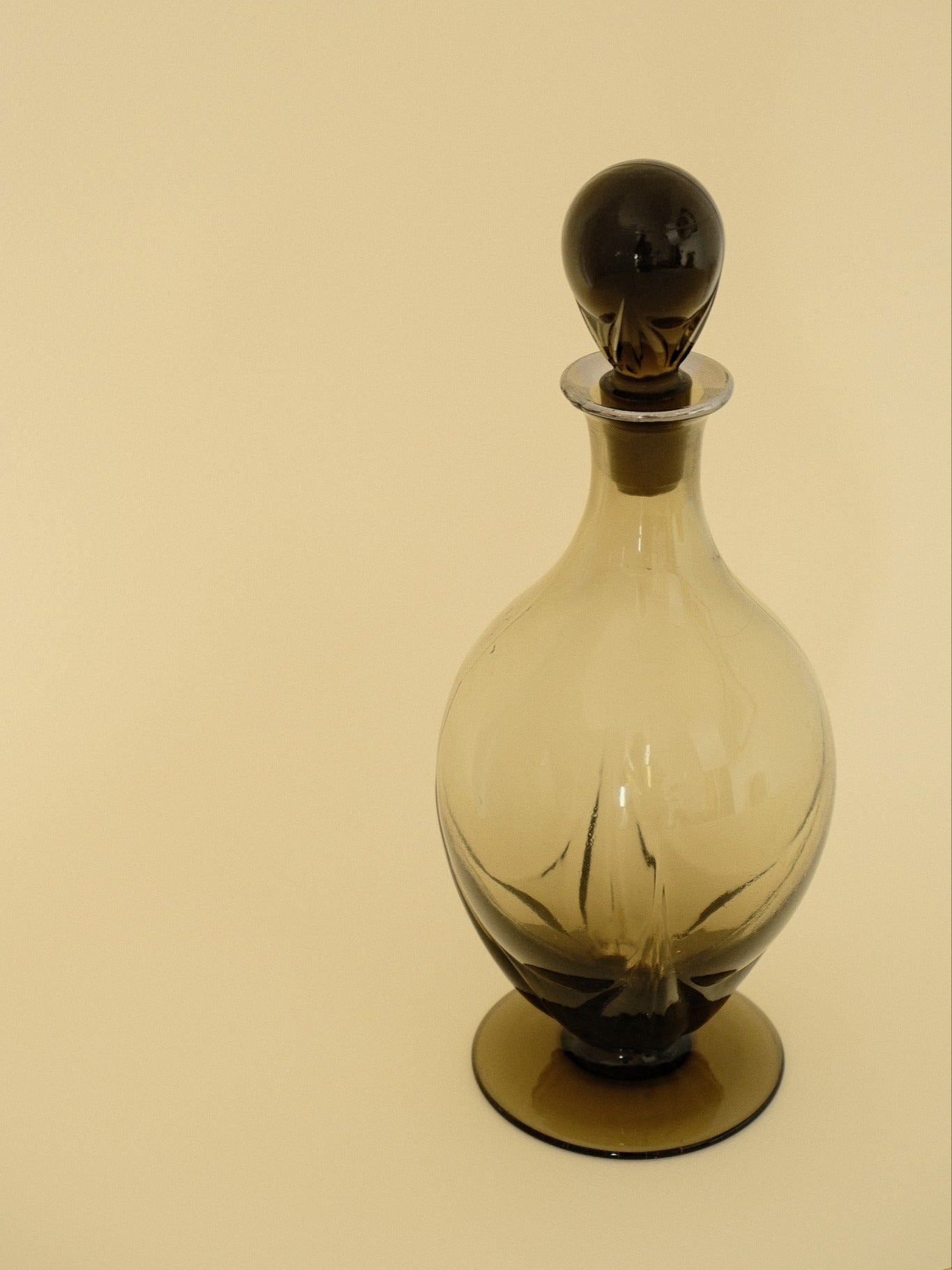 Art Deco Smoked Glass Decanter — in context