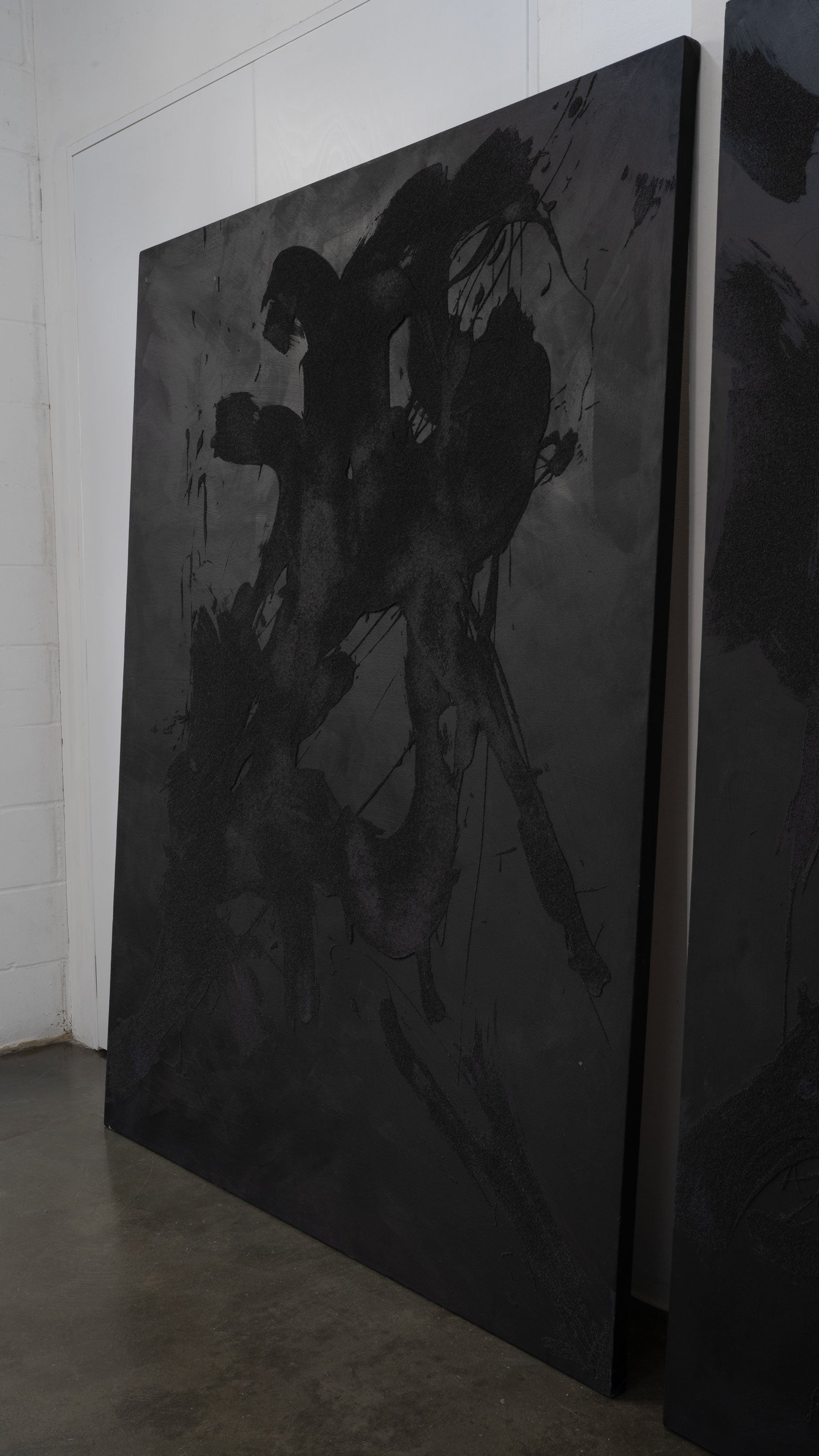 Large Abstract Diptych, Mixed Media on Canvas by Alyse Stone RCA