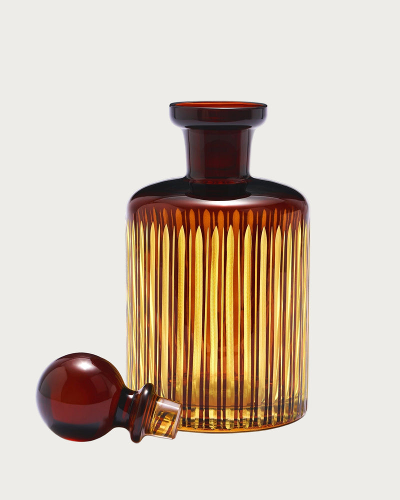 Prism Decanter - Amber — close-up of amber glass texture