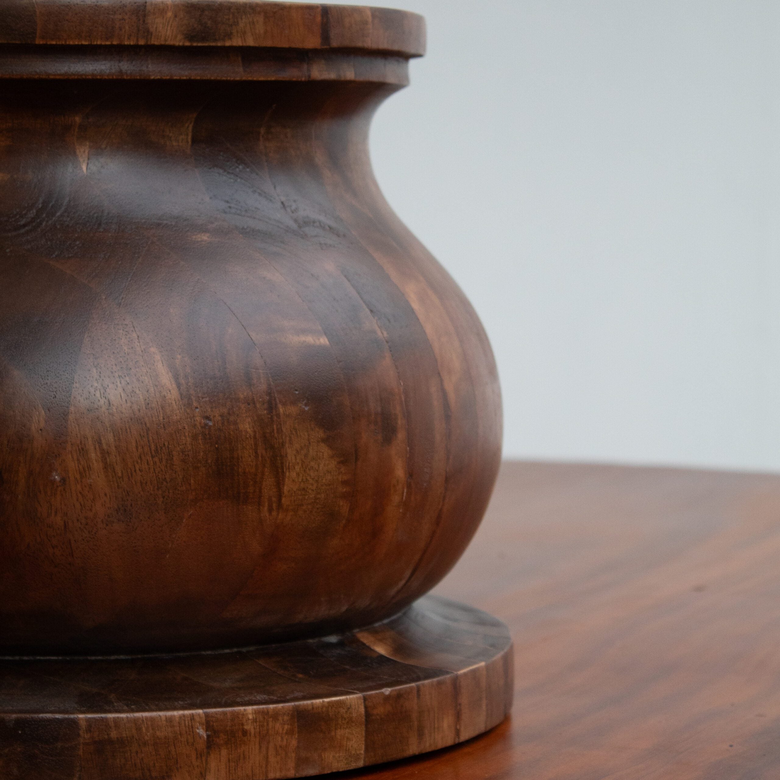 Sculptural Walnut Table Lamp — view 9