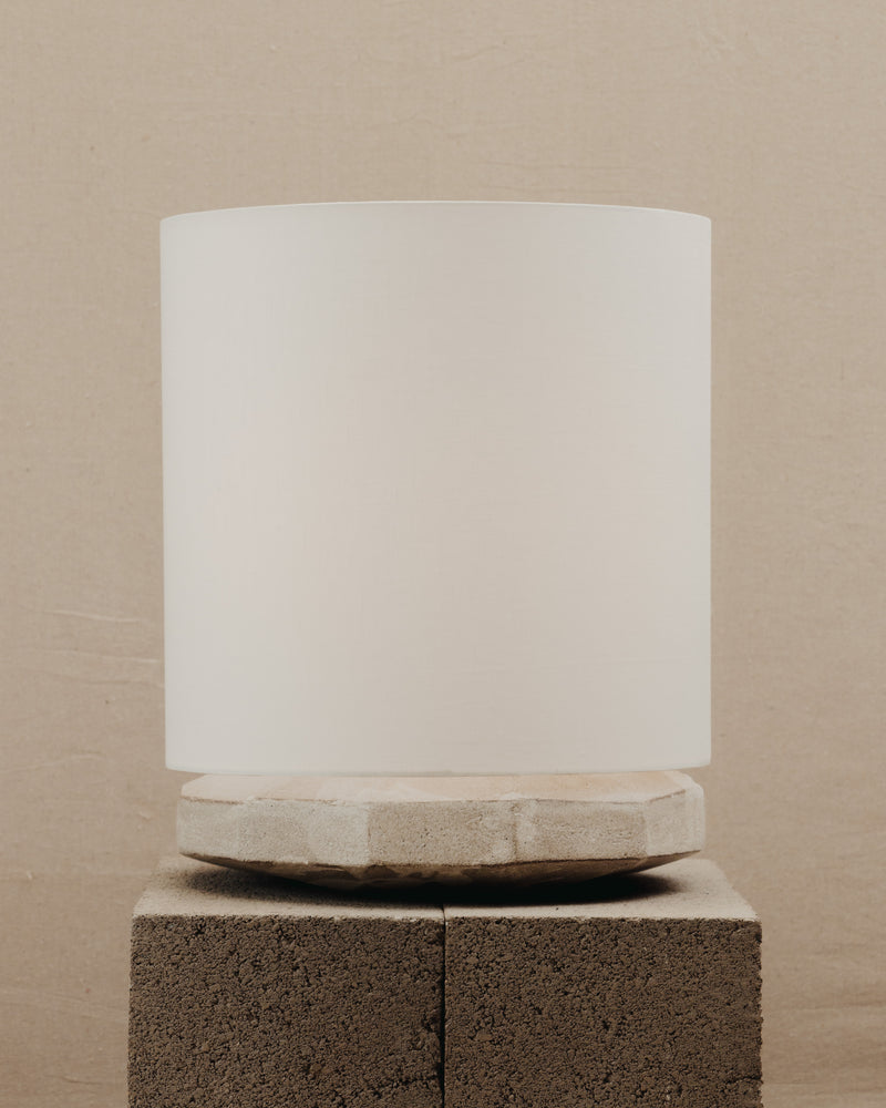Radian Lamp by JS/WRKSHP | The Oblist — modern ceramic base, white shade