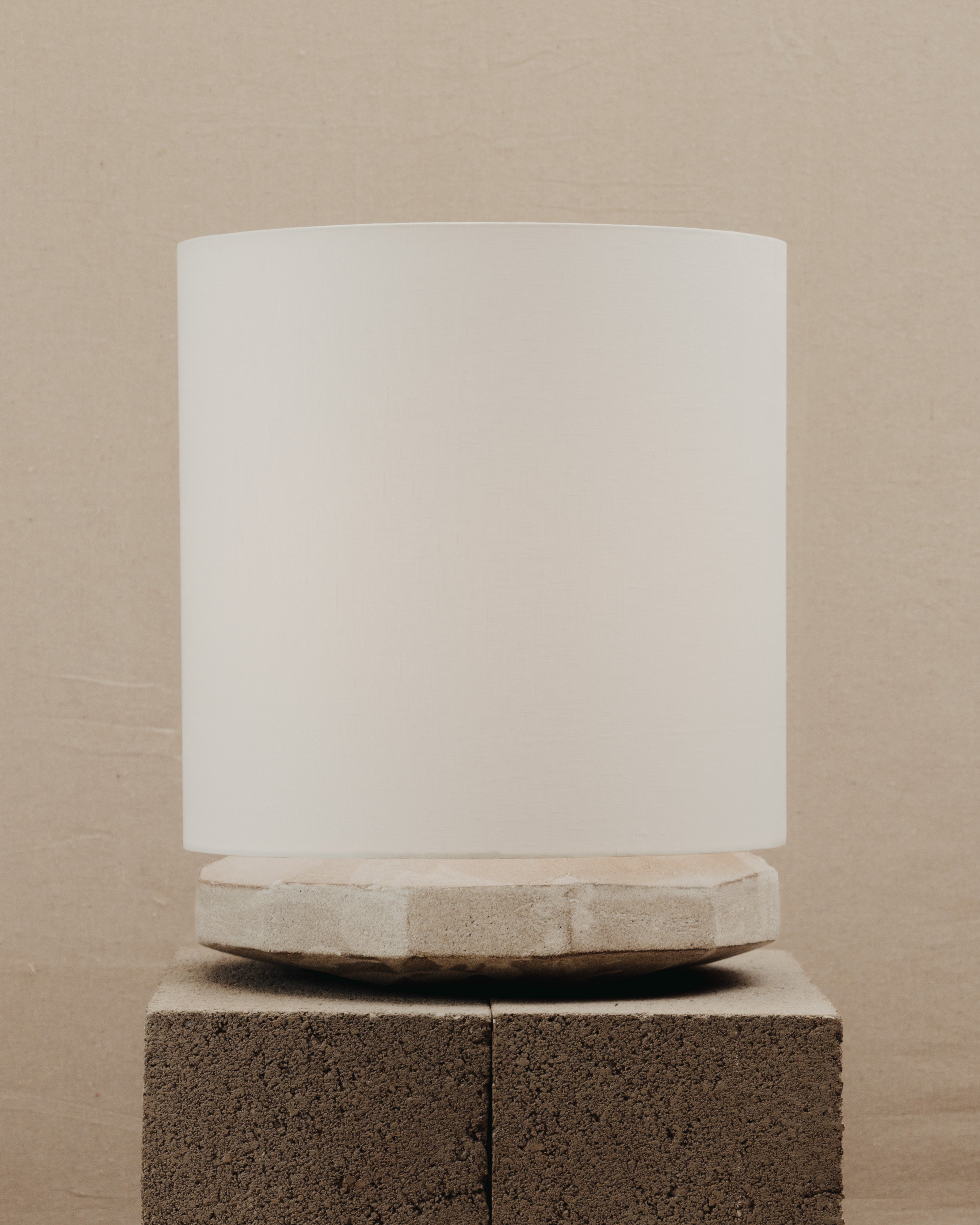 Radian Lamp by JS/WRKSHP | The Oblist — modern ceramic base, white shade