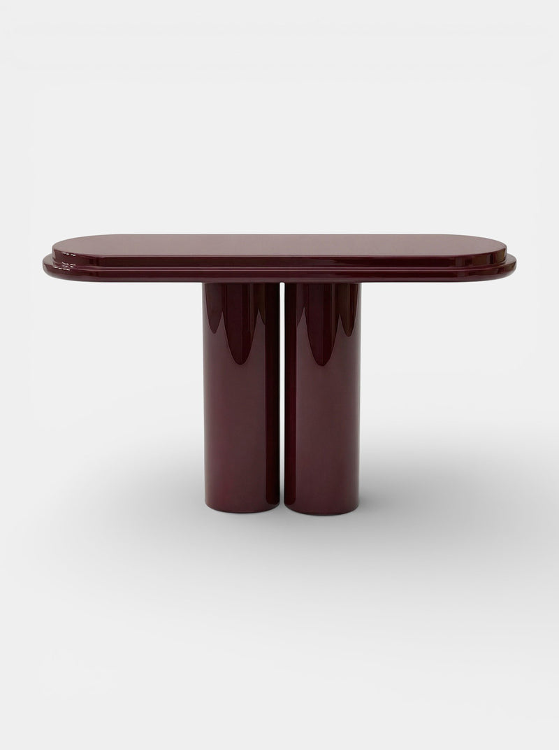 Ida Bordeaux Lacquered Console by Marbera | The Oblist